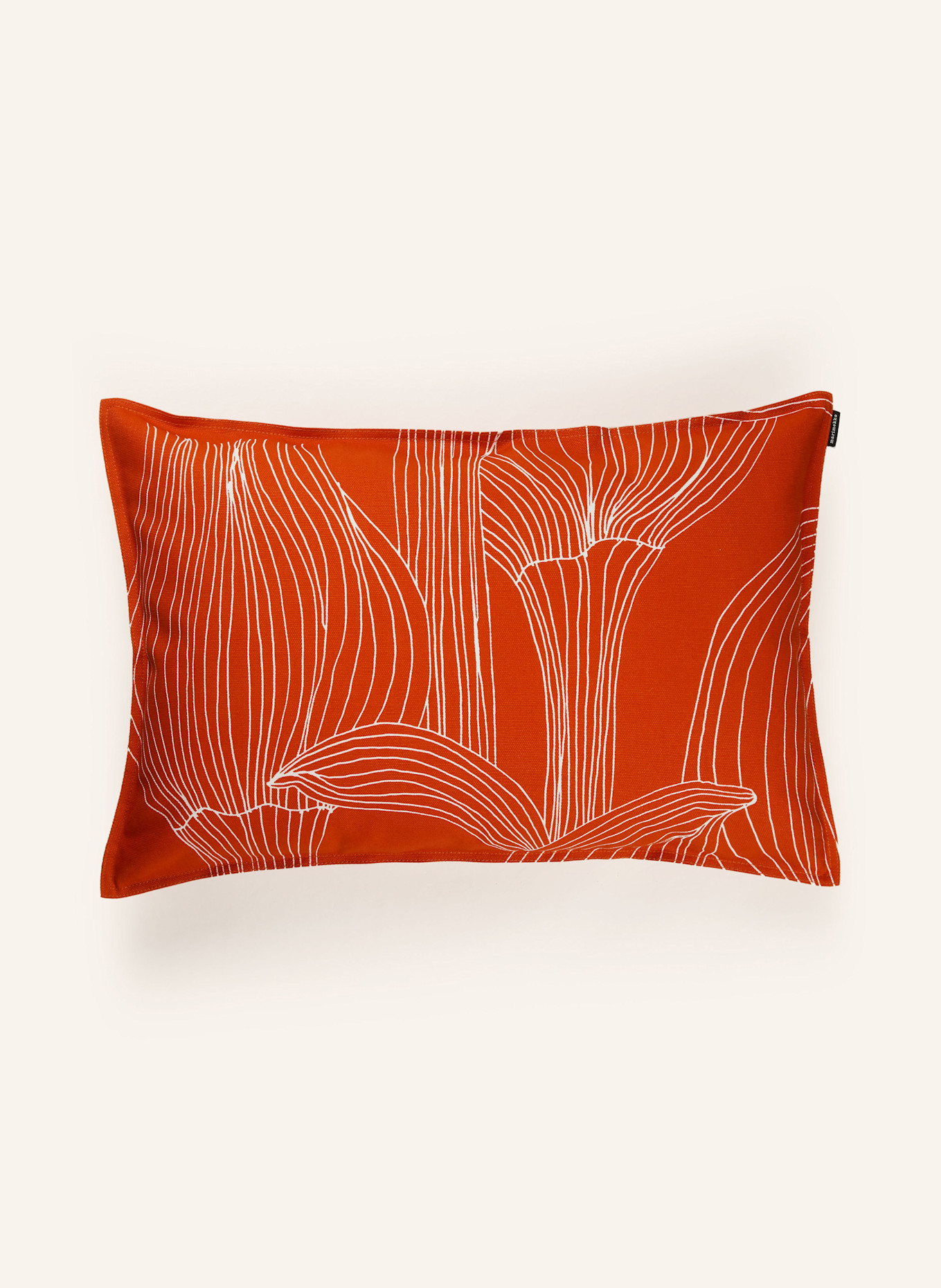 marimekko Dekokissenhülle KUKAT PUHKEAVAT: ORANGE / WEISS