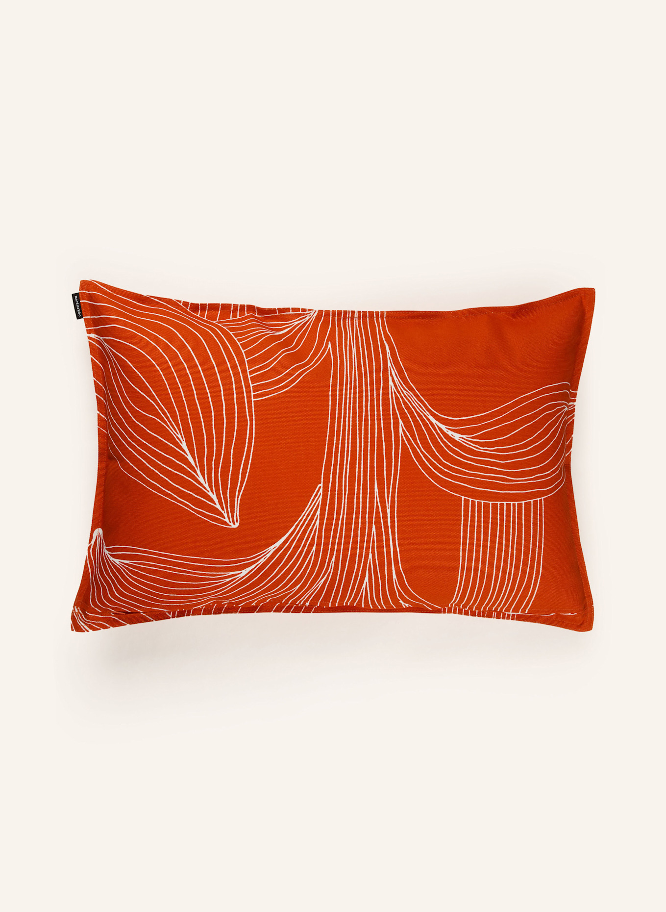 marimekko Dekokissenhülle KUKAT PUHKEAVAT: ORANGE / WEISS