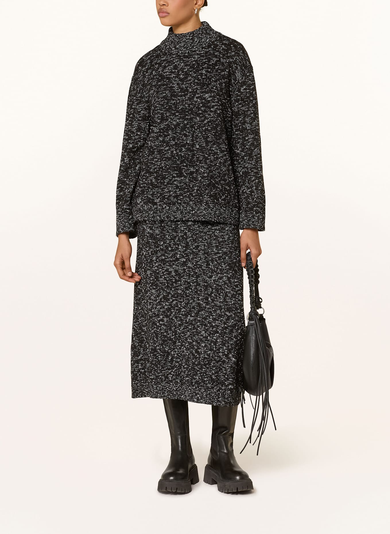 SELECTED Femme Pullover: SCHWARZ / WEISS