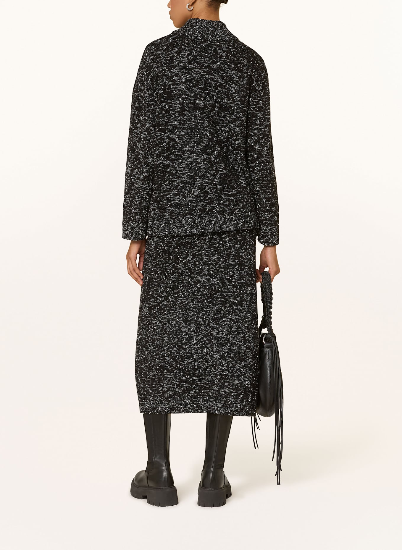 SELECTED Femme Pullover: SCHWARZ / WEISS