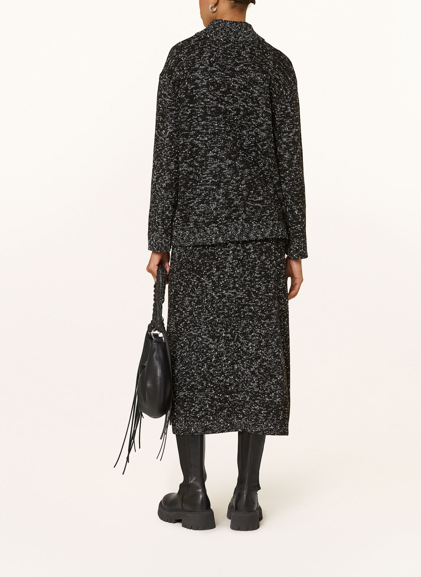 SELECTED Femme Strickrock: SCHWARZ / WEISS