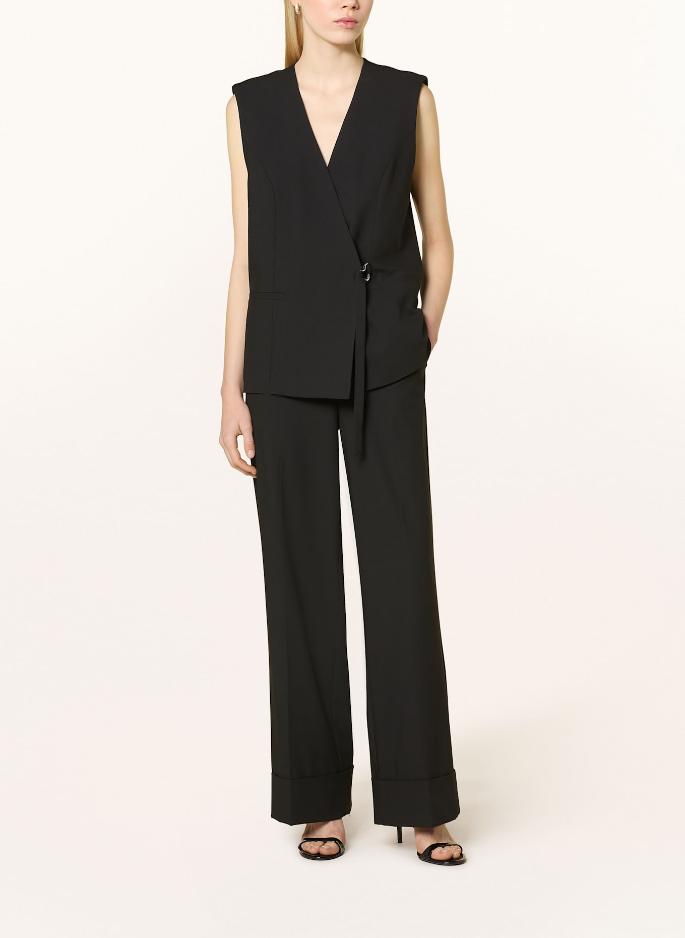 SELECTED Femme Marlenehose: SCHWARZ