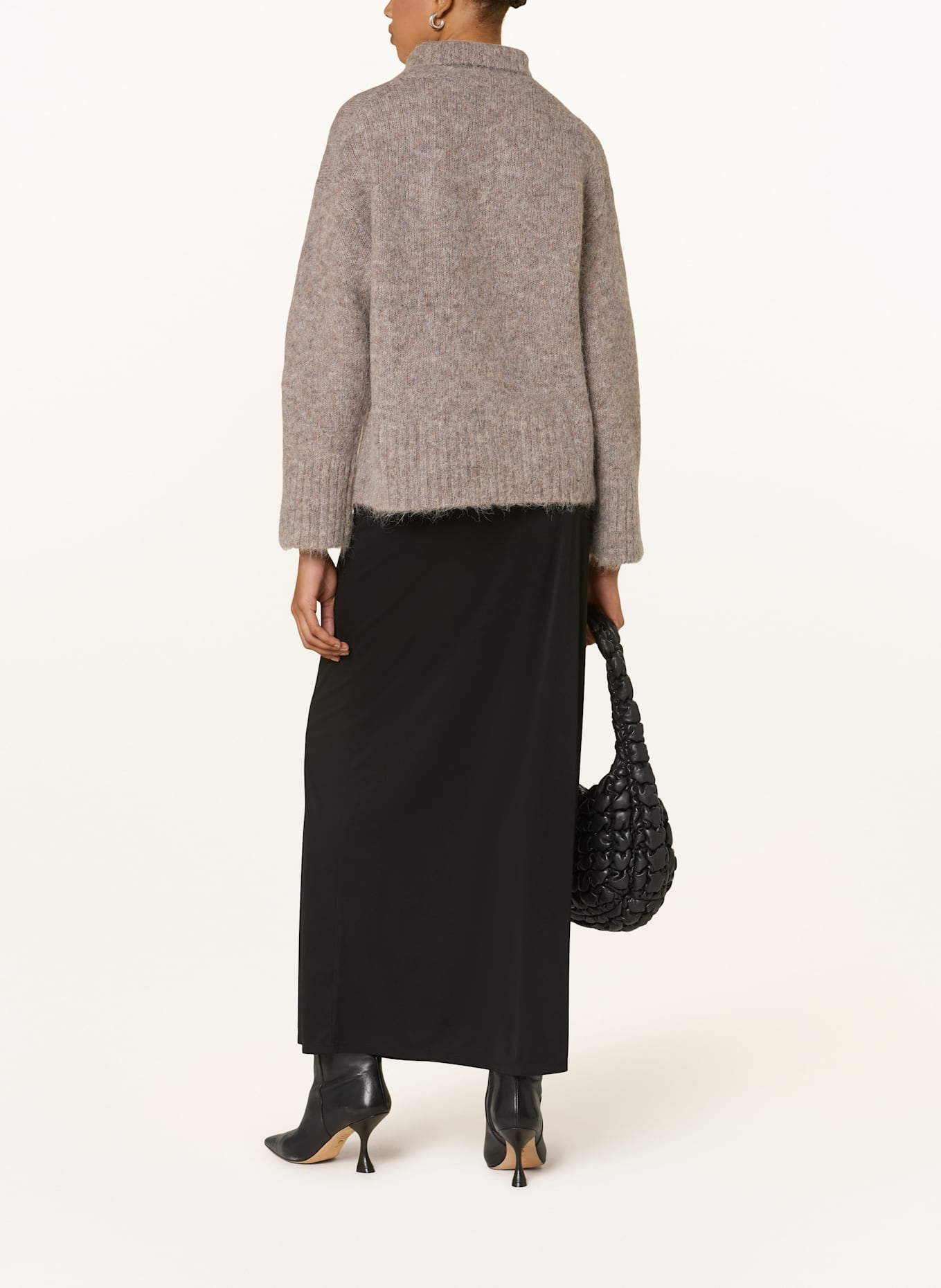 SELECTED Femme Pullover mit Alpaka: TAUPE