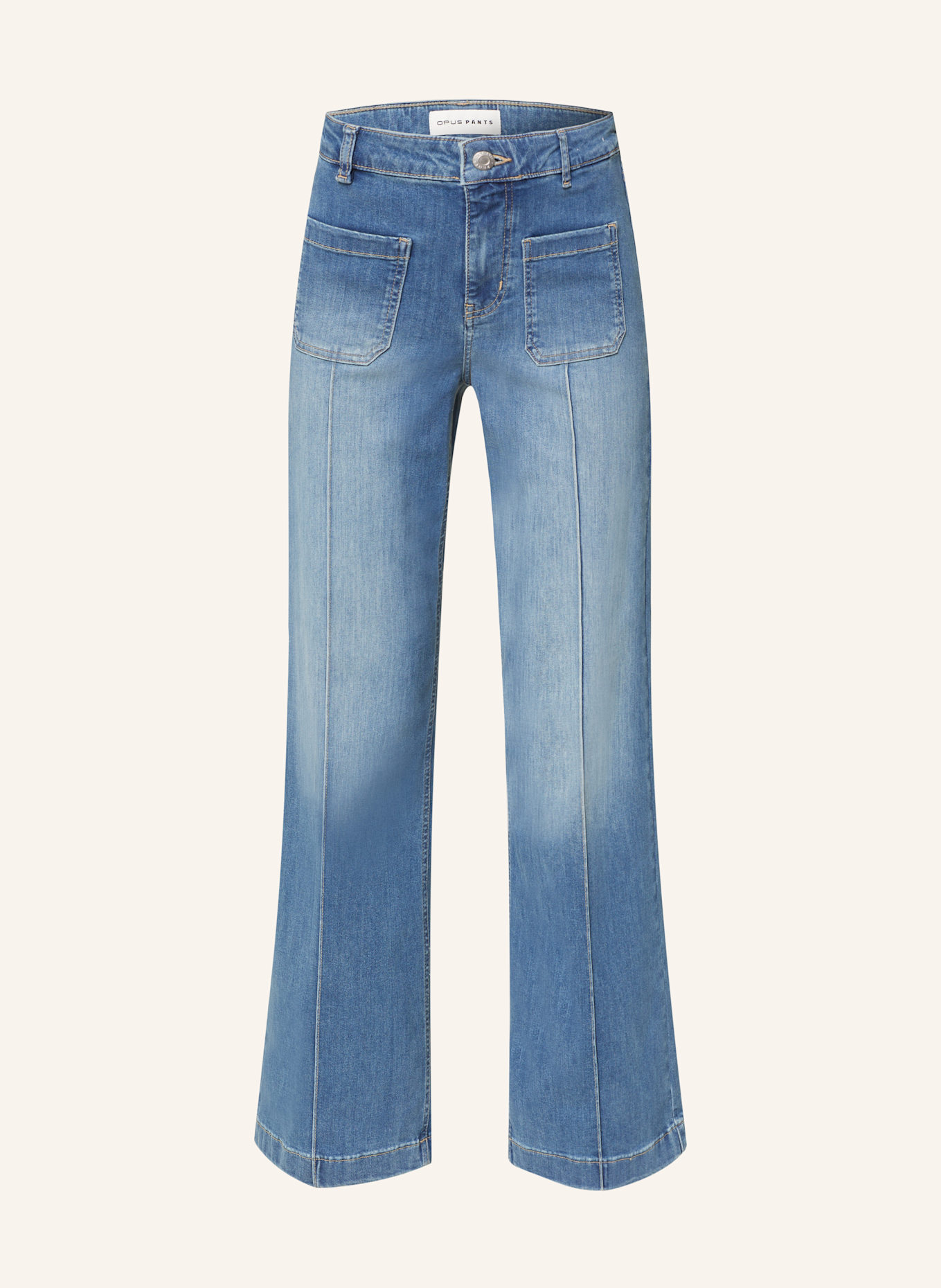 OPUS PANTS Wide Leg džíny MELLY GROOVE: 70195 mid pacific blue