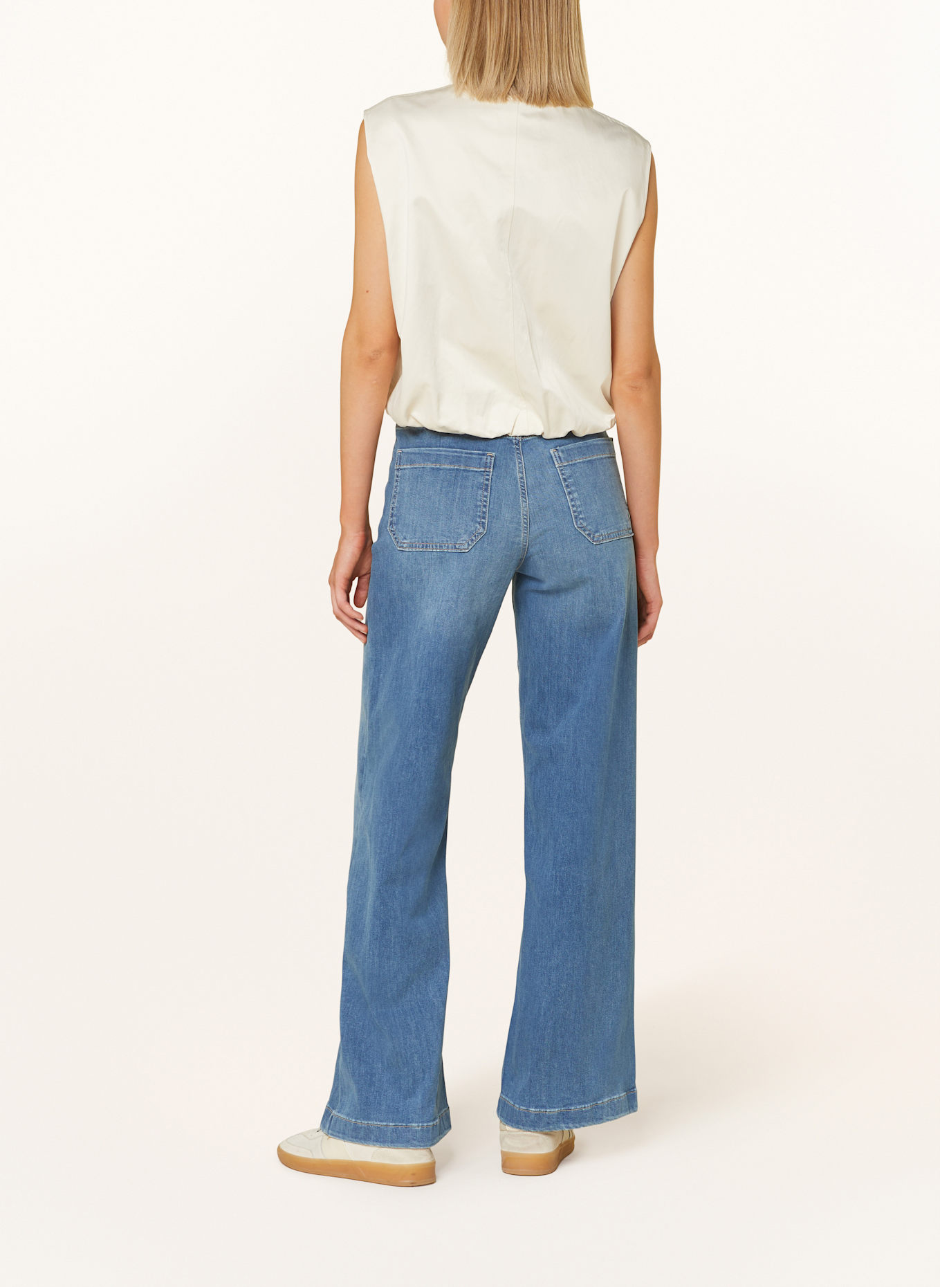 OPUS PANTS Wide Leg džíny MELLY GROOVE: 70195 mid pacific blue