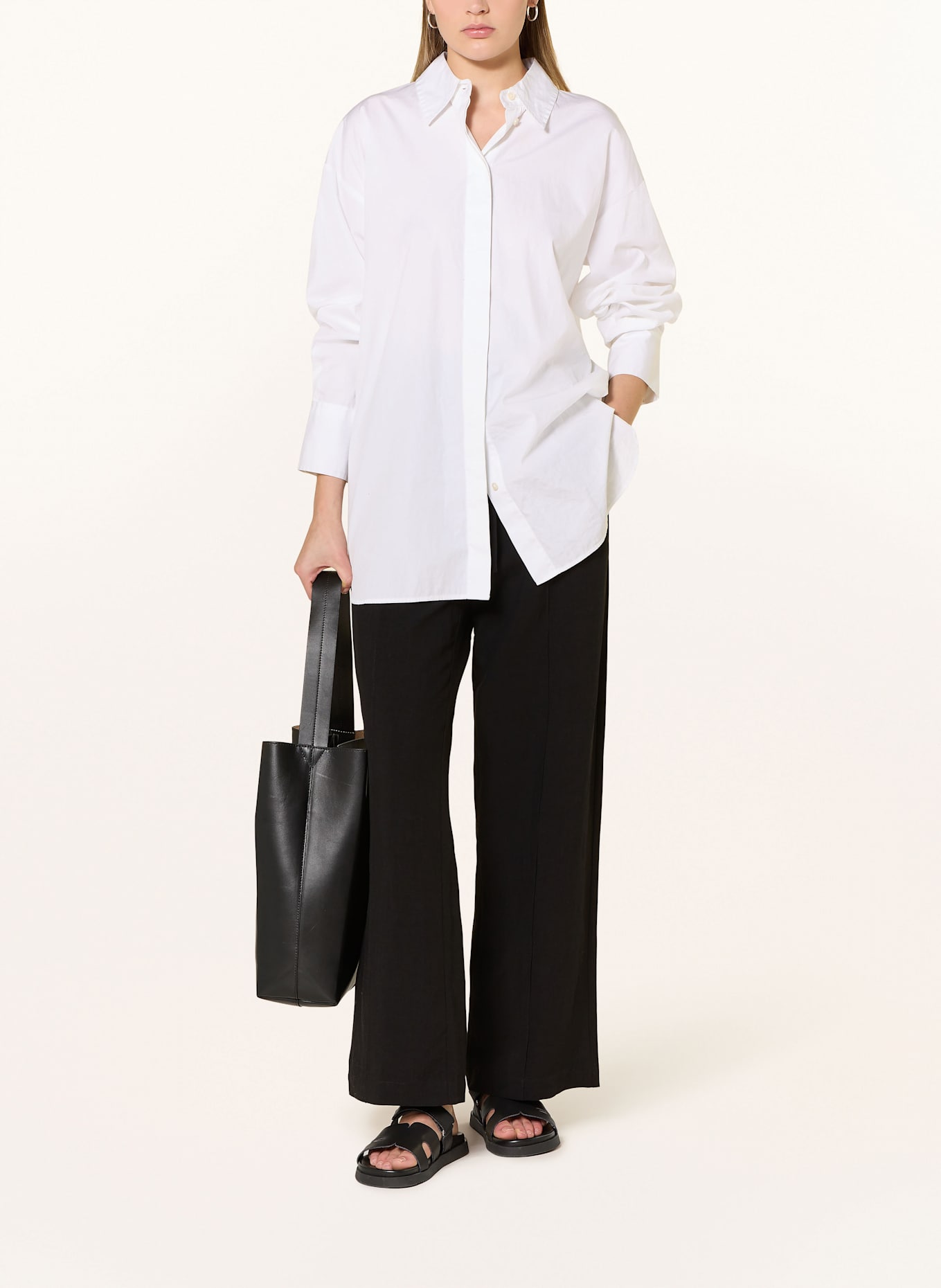 OPUS PANTS Marlenehose MALOTTA NATURAL: SCHWARZ