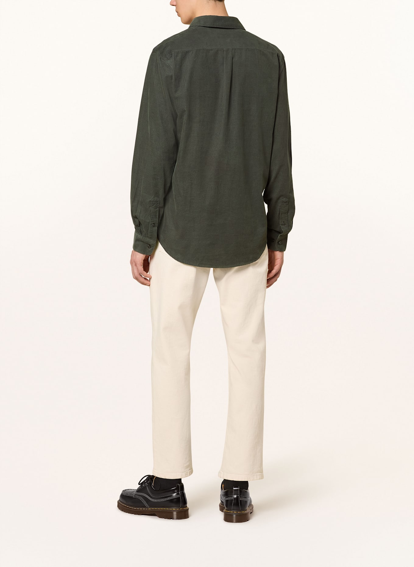 SAMSØE SAMSØE Cordhemd SALIAM Comfort Fit: DUNKELGRÜN