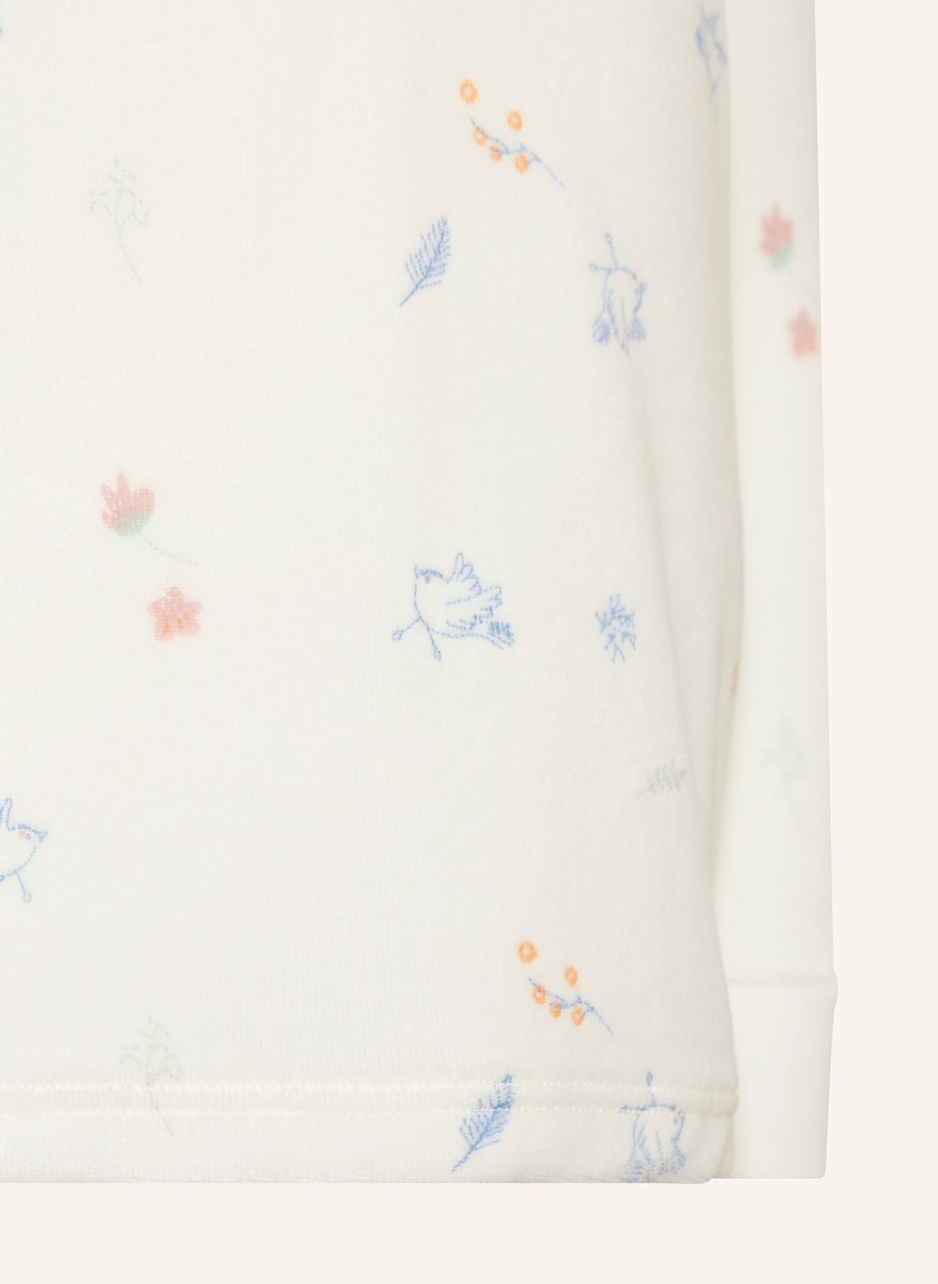 Sanetta Schlafanzug aus Nicki: ECRU / BLAU / ROT