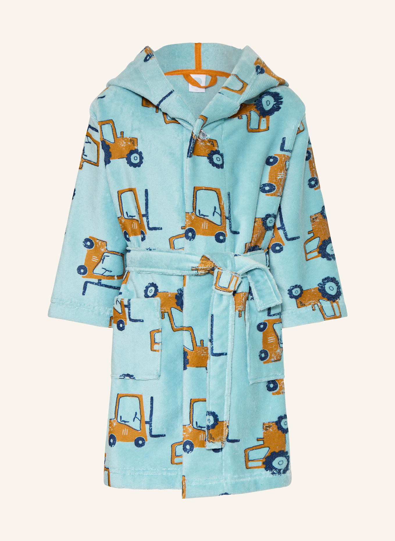 Sanetta Bademantel: HELLBLAU / HELLBRAUN