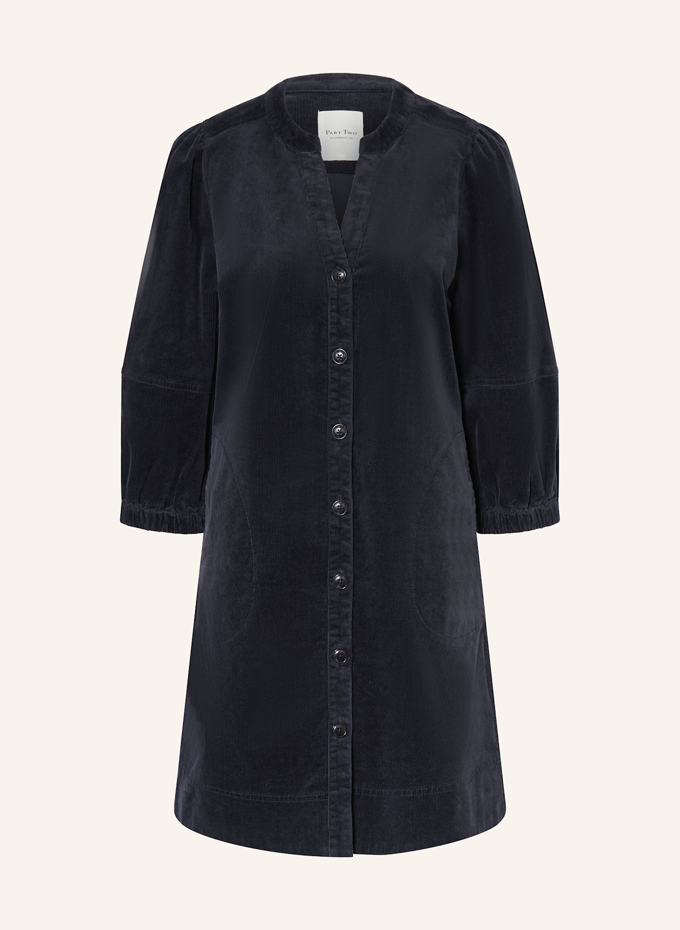 Part Two Cordkleid SITAPW mit 3/4-Arm: DUNKELBLAU