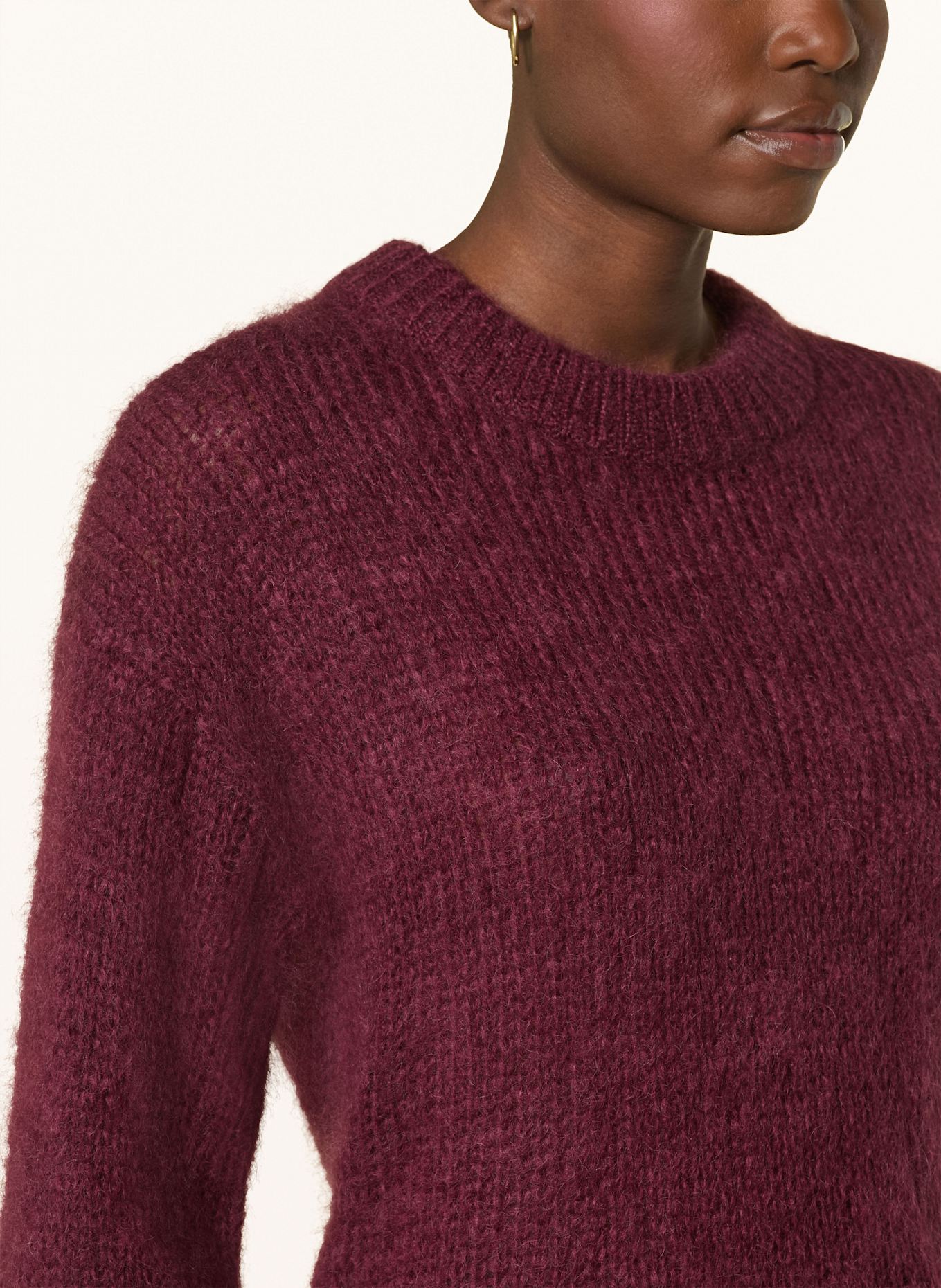 Part Two Mohair-Pullover SILLEPW: DUNKELROT