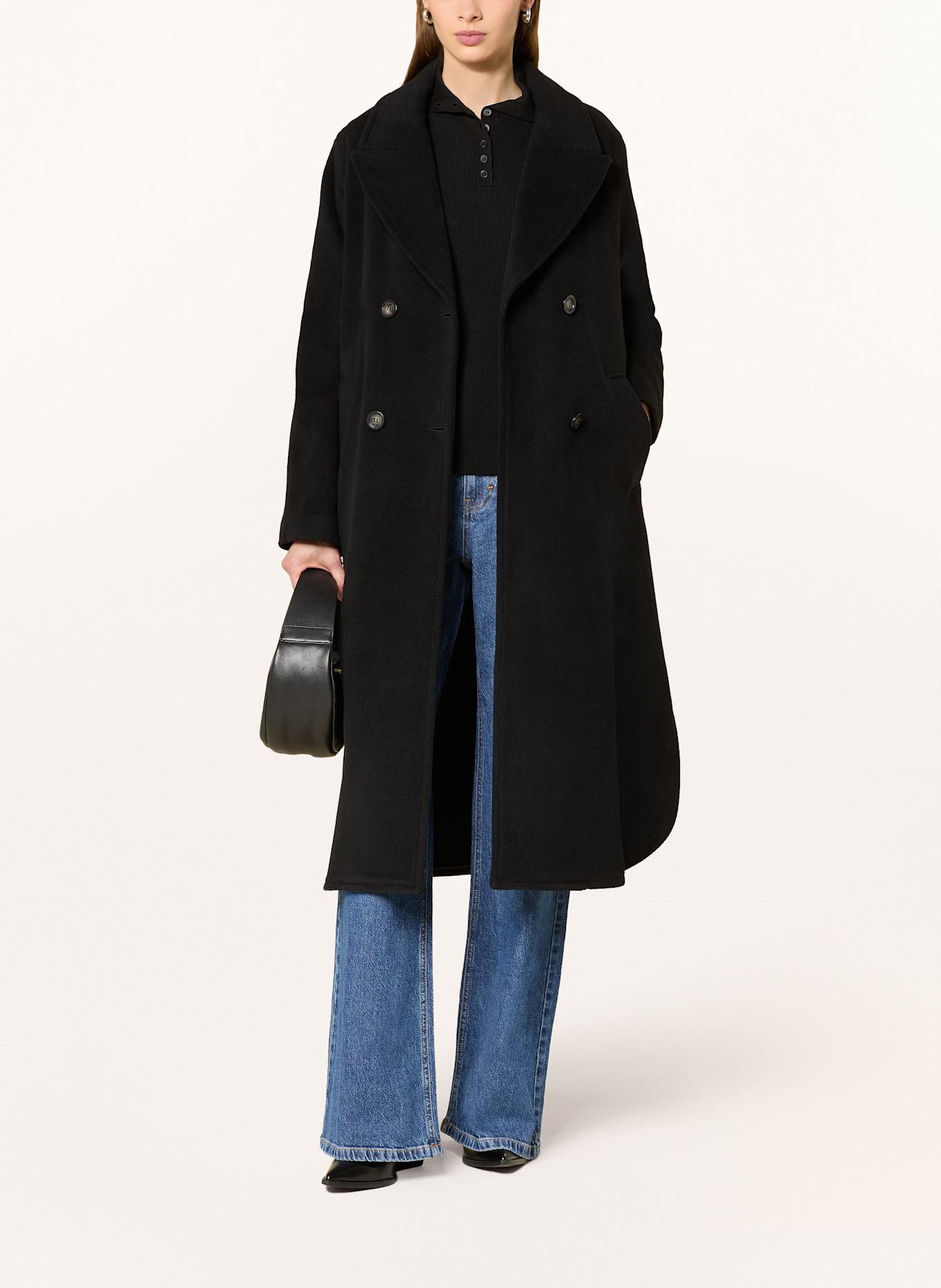 CINQUE Mantel CIMODENA: SCHWARZ