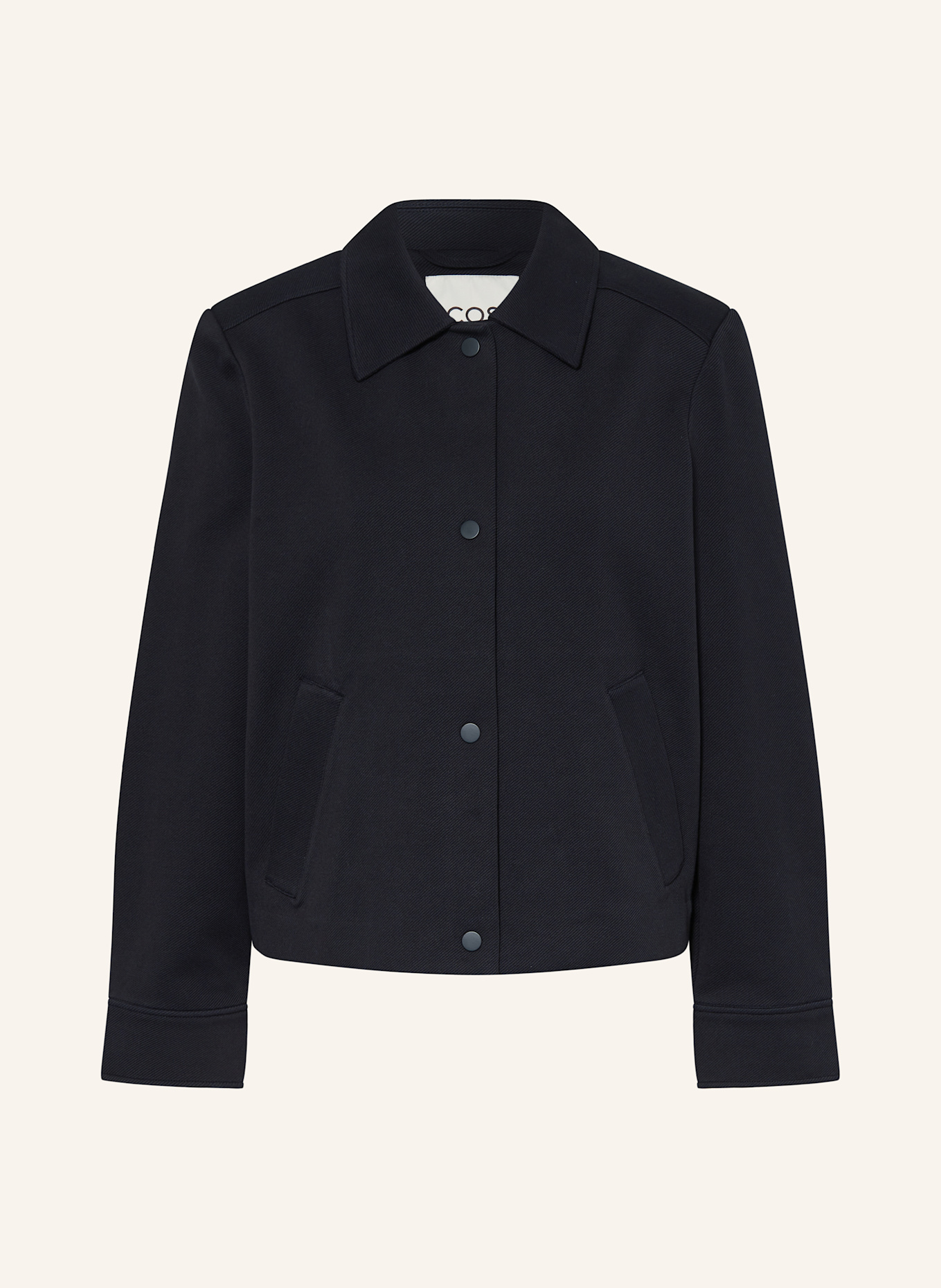 COS Boxy jacket: DARK BLUE