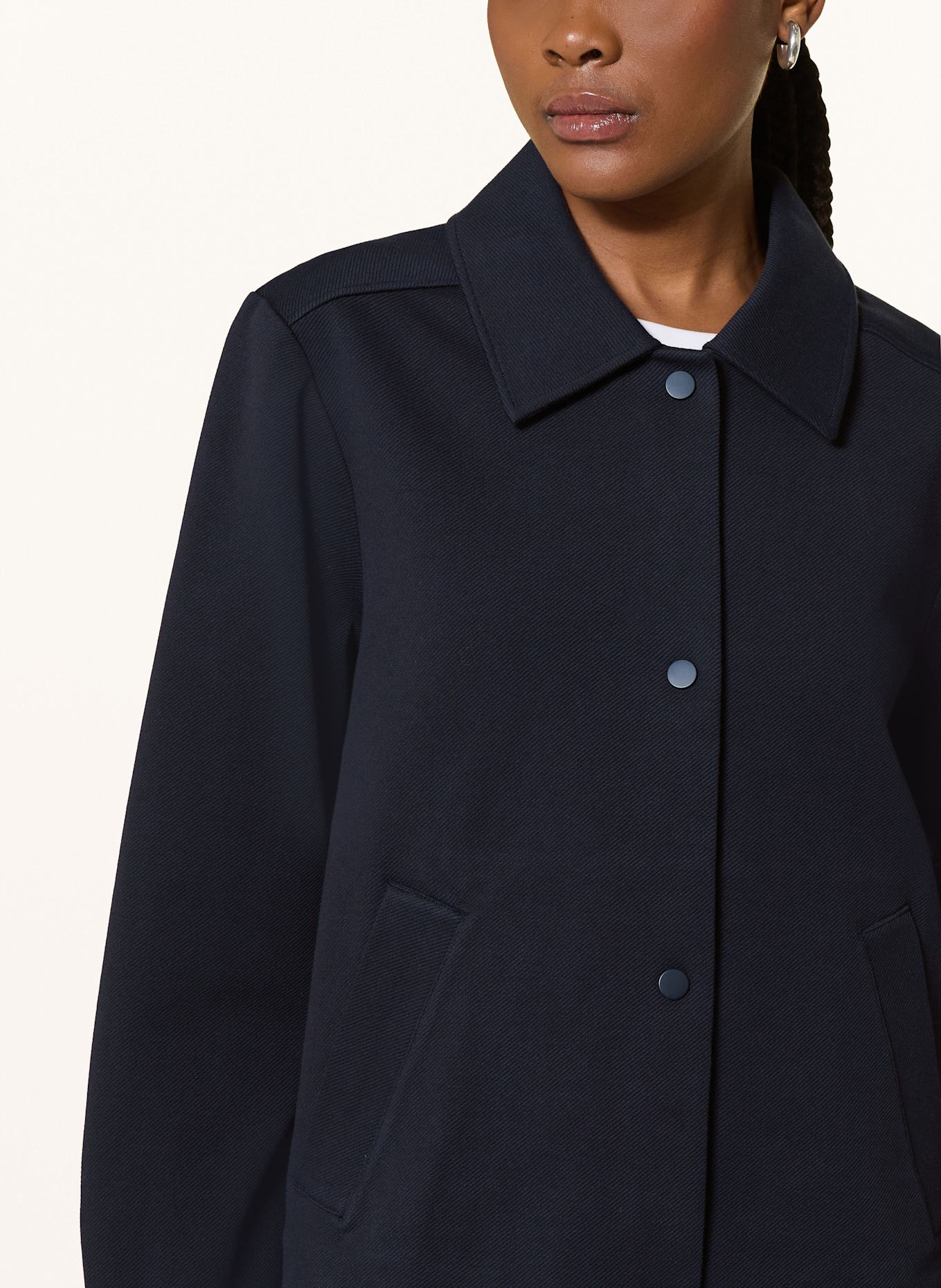 COS Boxy jacket: DARK BLUE
