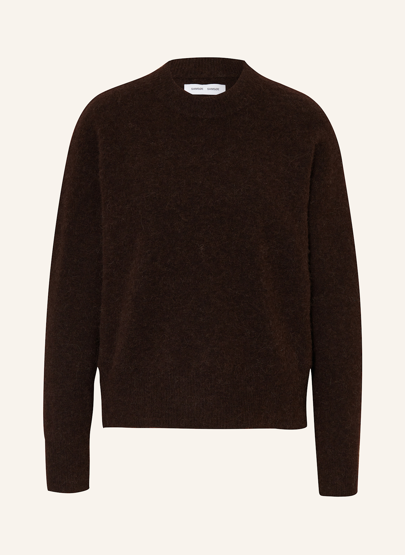 SAMSØE SAMSØE Pullover ANOUR mit Merinowolle und Alpaka: DUNKELBRAUN