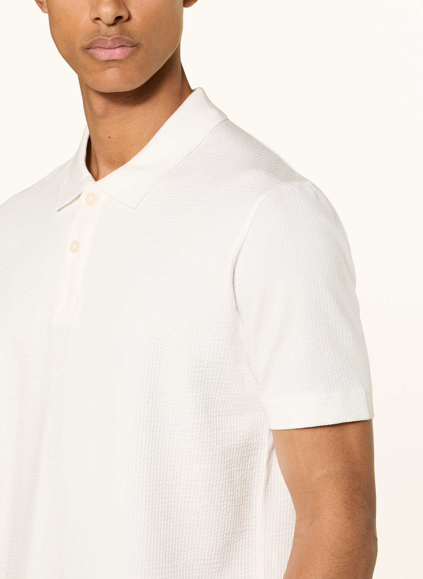 Marc O'Polo Žerzejová polokošile Regular Fit: BÍLÁ