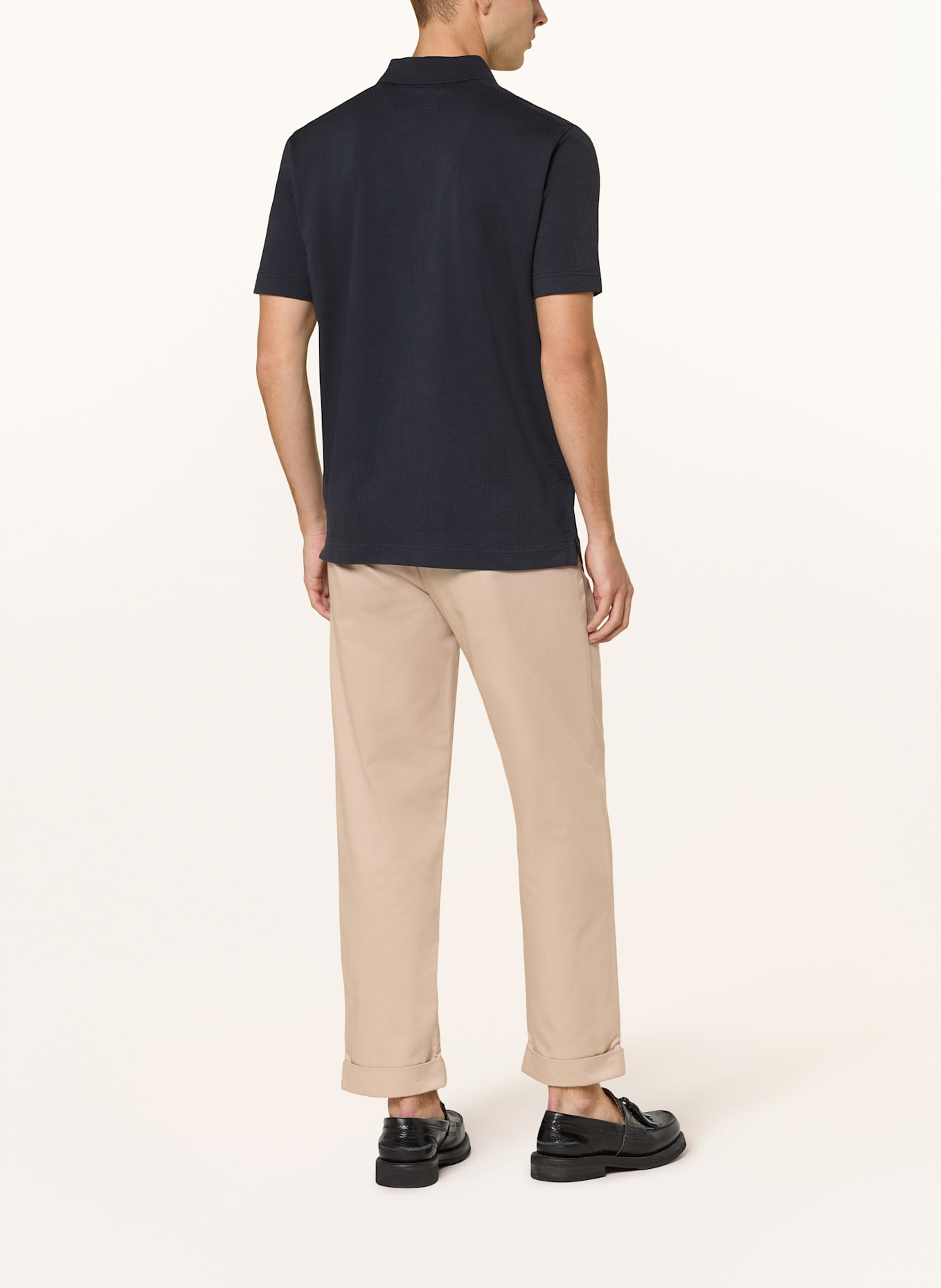 Marc O'Polo Jersey-Poloshirt Regular Fit: DUNKELBLAU
