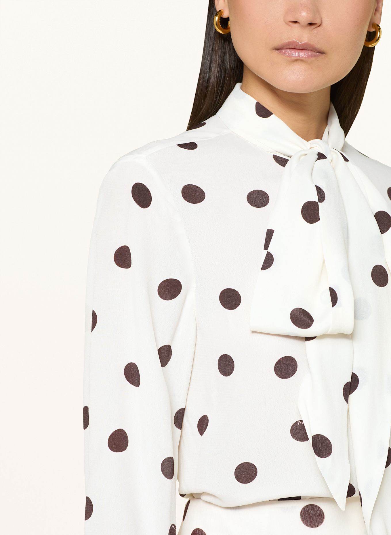 TED BAKER Schluppenbluse ALIZAA: ECRU / DUNKELBRAUN