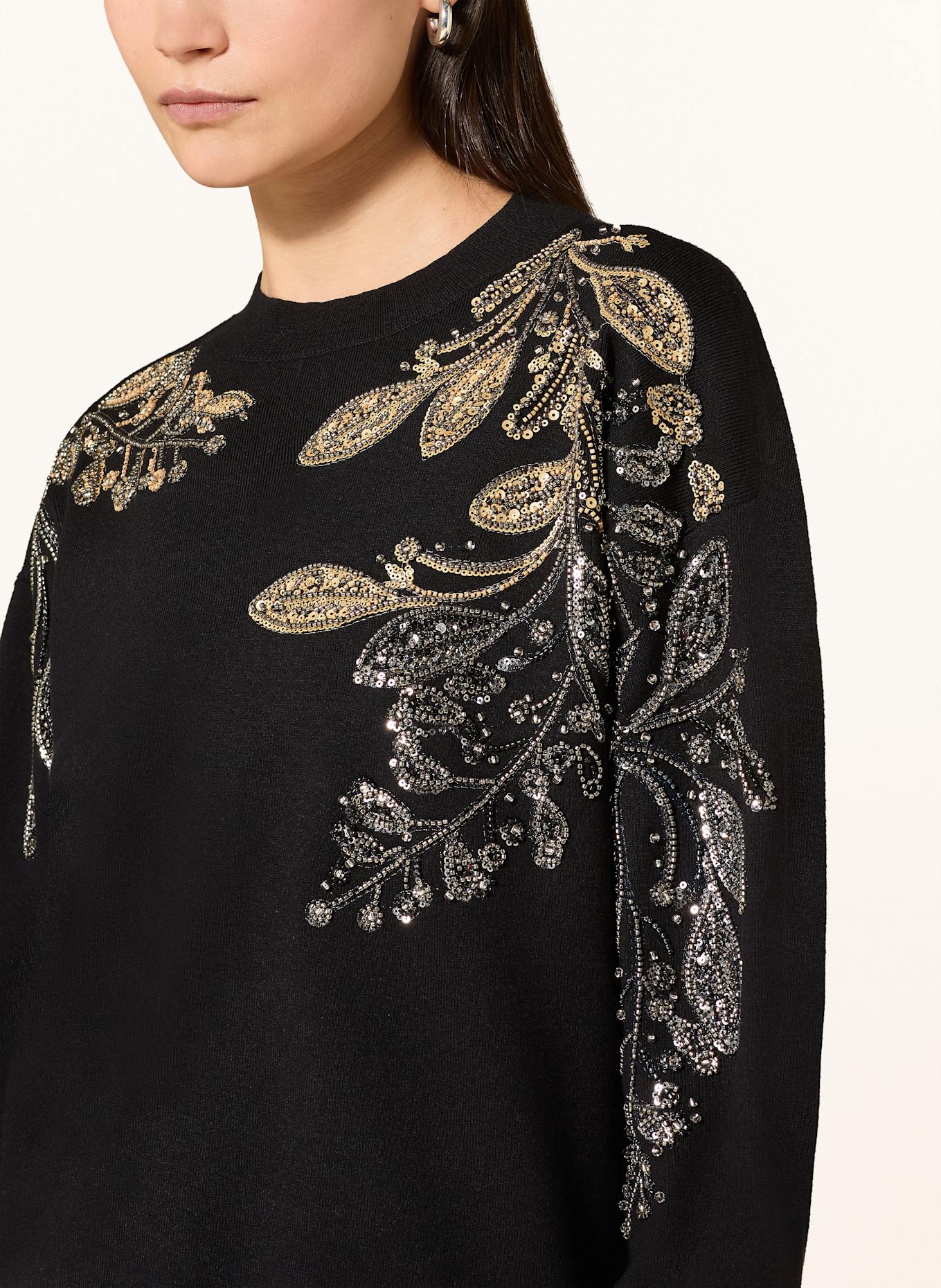 TED BAKER Trui ROSMRRY met sierstenen en pailletten: ZWART