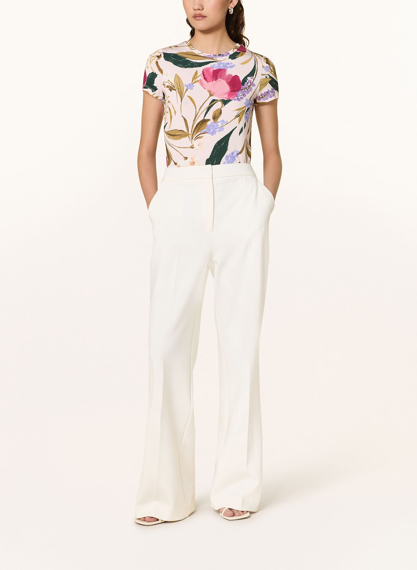 TED BAKER Bootcut trousers INDRIV: ECRU