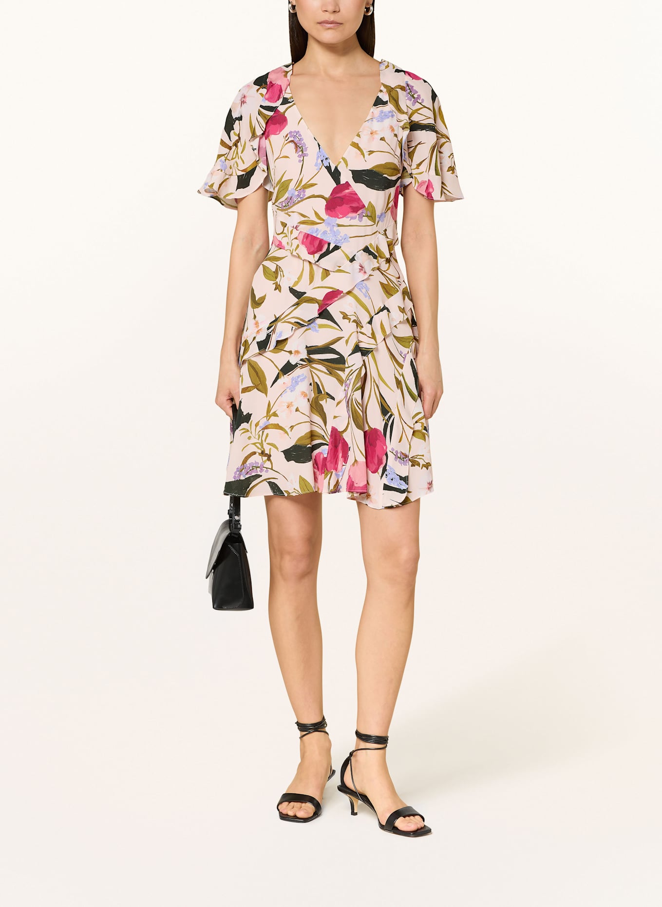 TED BAKER Kleid ISSIIA mit Volants, Farbe: HELLROSA/ HELLGRÜN/ FUCHSIA (Bild 2)