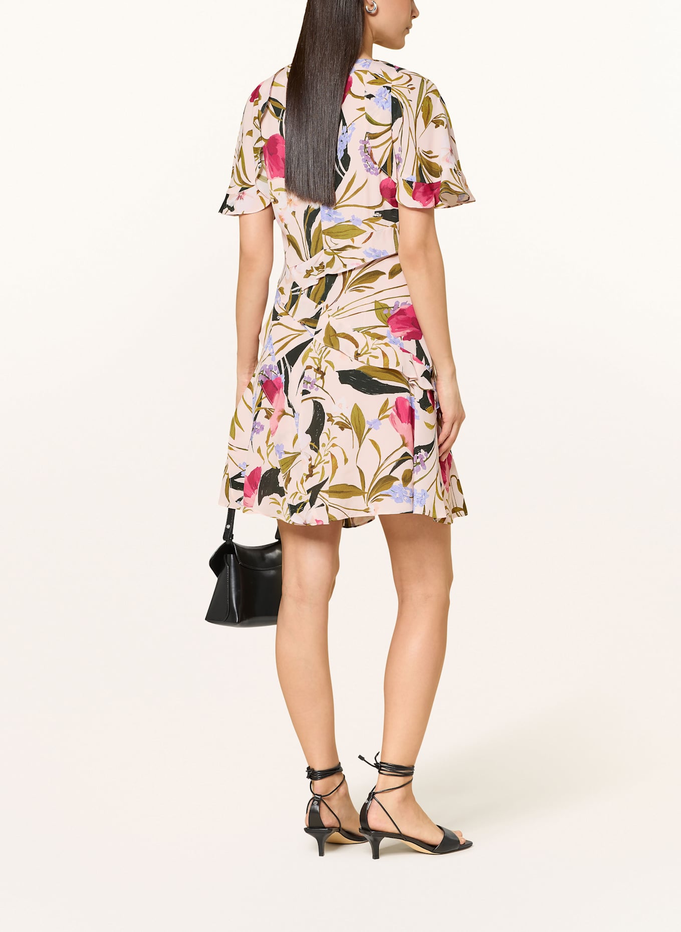 TED BAKER Kleid ISSIIA mit Volants, Farbe: HELLROSA/ HELLGRÜN/ FUCHSIA (Bild 3)