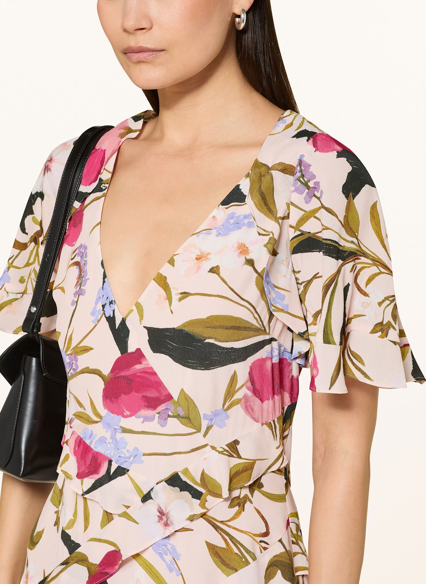TED BAKER Kleid ISSIIA mit Volants, Farbe: HELLROSA/ HELLGRÜN/ FUCHSIA (Bild 4)