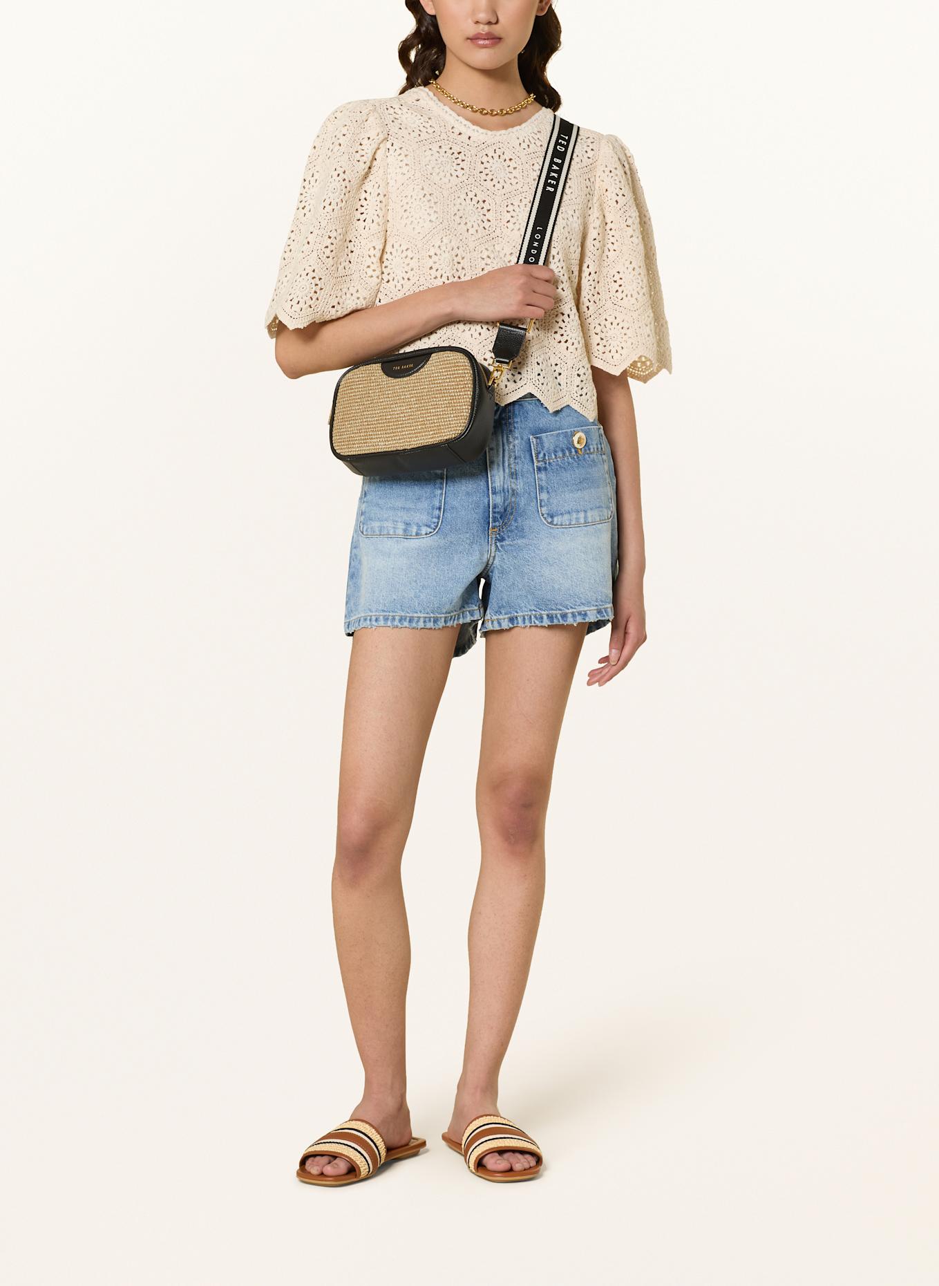 TED BAKER Taška přes rameno BARDAS: ČERNÁ / BÉŽOVÁ