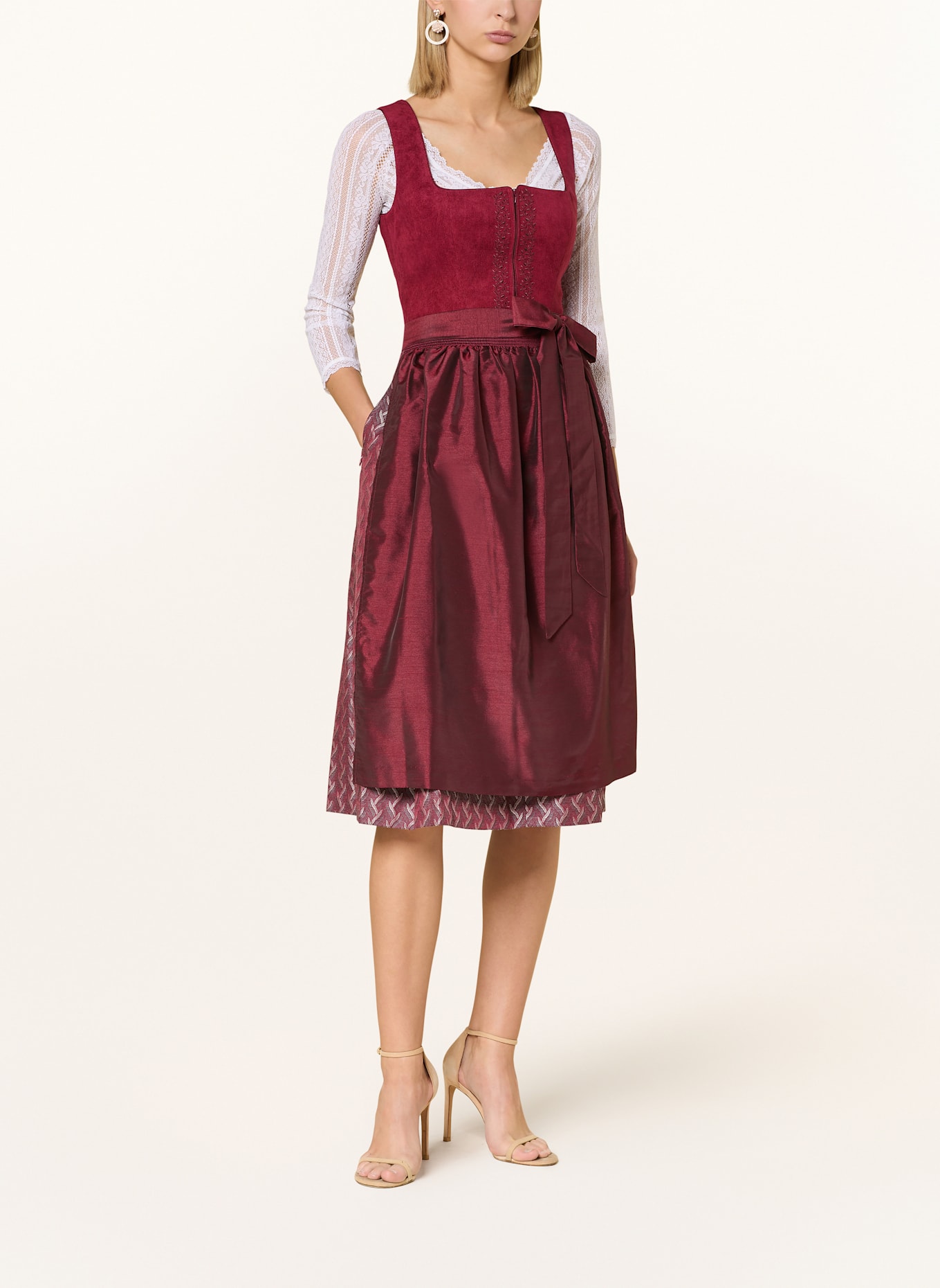 Spieth & Wensky Dirndl FILOU: DARK RED