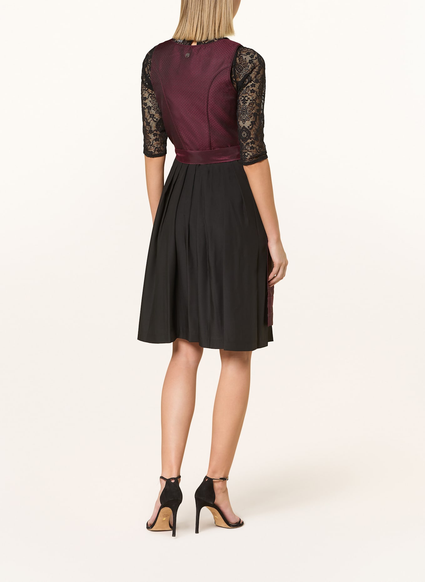 Spieth & Wensky Dirndl FUCHSIA: DARK RED/ BLACK