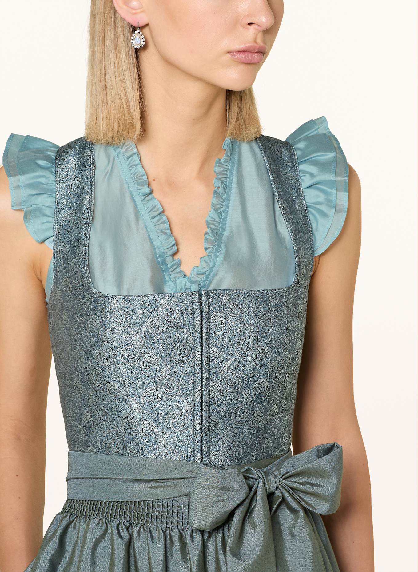 Spieth & Wensky Dirndlbluse FRAN: TÜRKIS