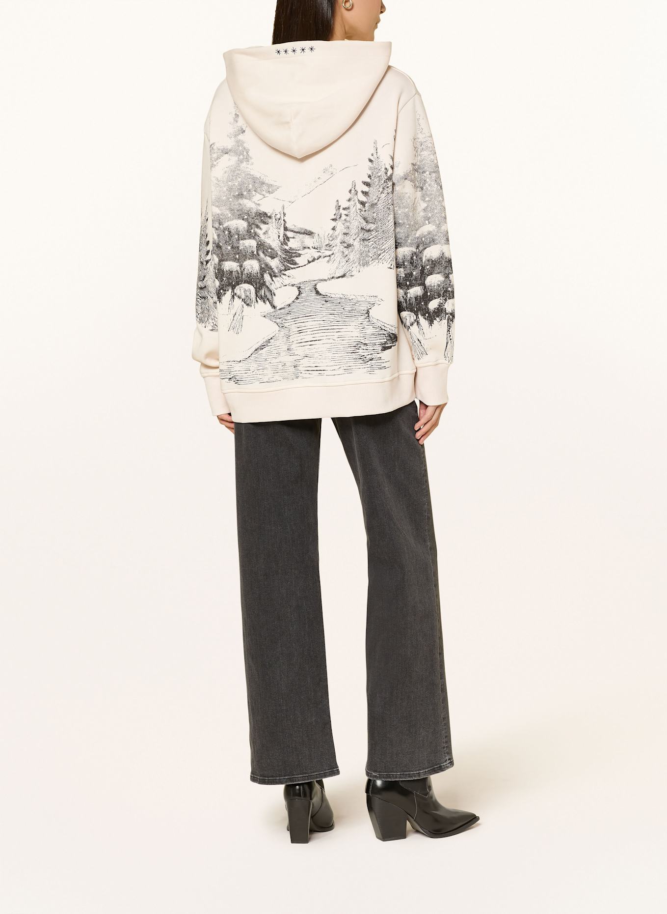 yippie hippie Bluza z kapturem: KREMOWY / BIAŁY