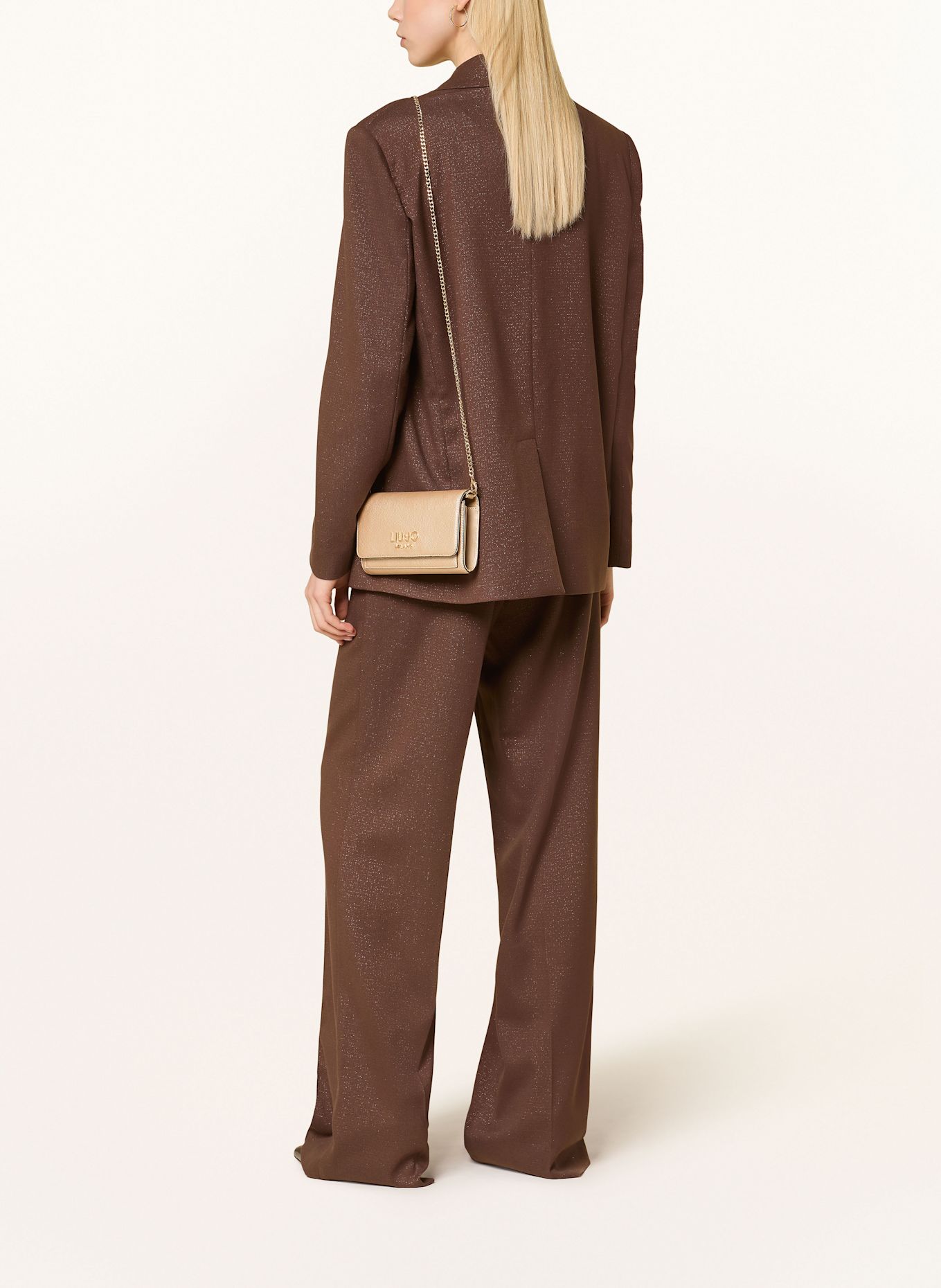 LIU JO Hose im Jogging-Stil mit Gitzergarn: DUNKELBRAUN