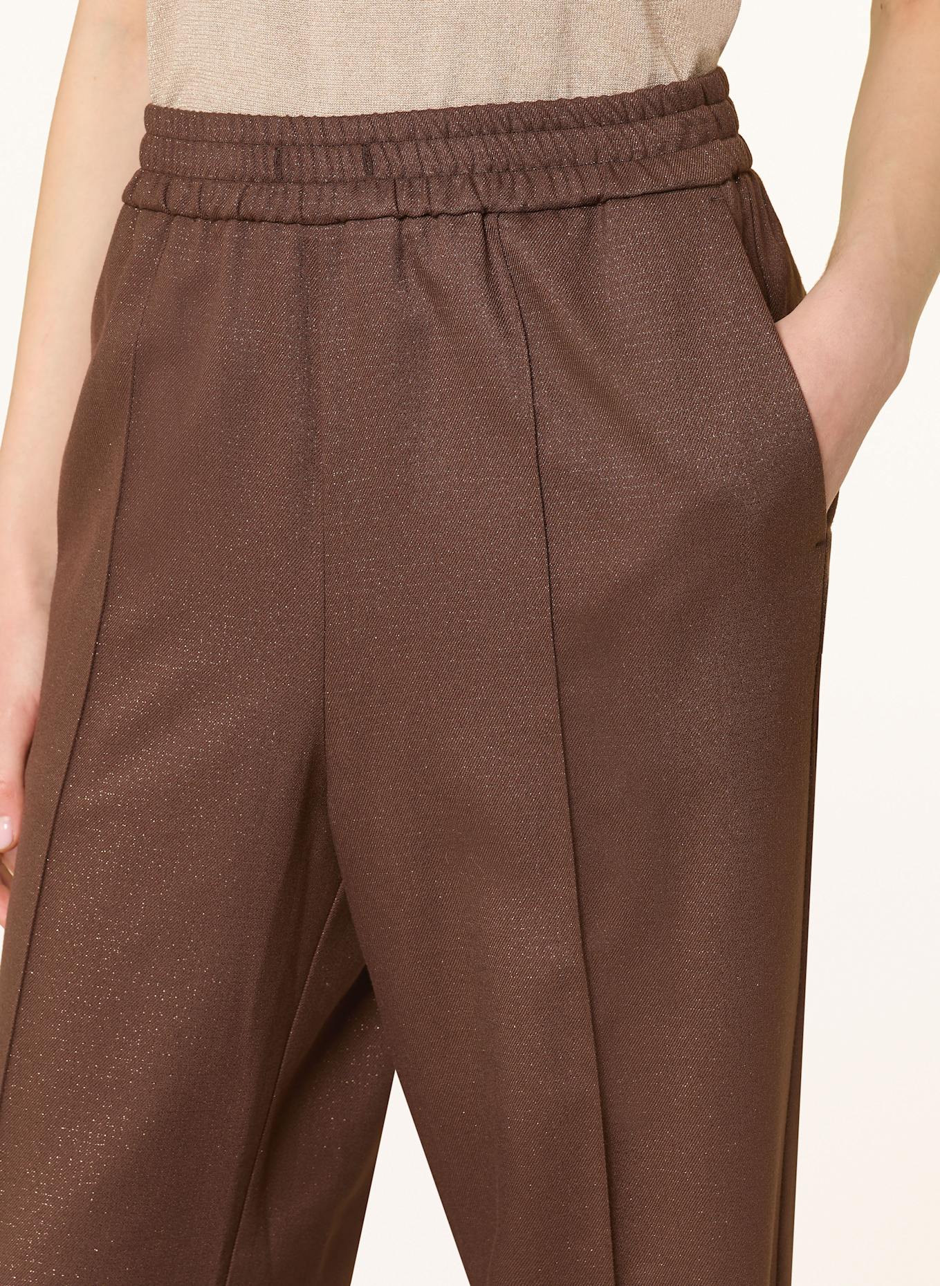 LIU JO Hose im Jogging-Stil mit Gitzergarn: DUNKELBRAUN