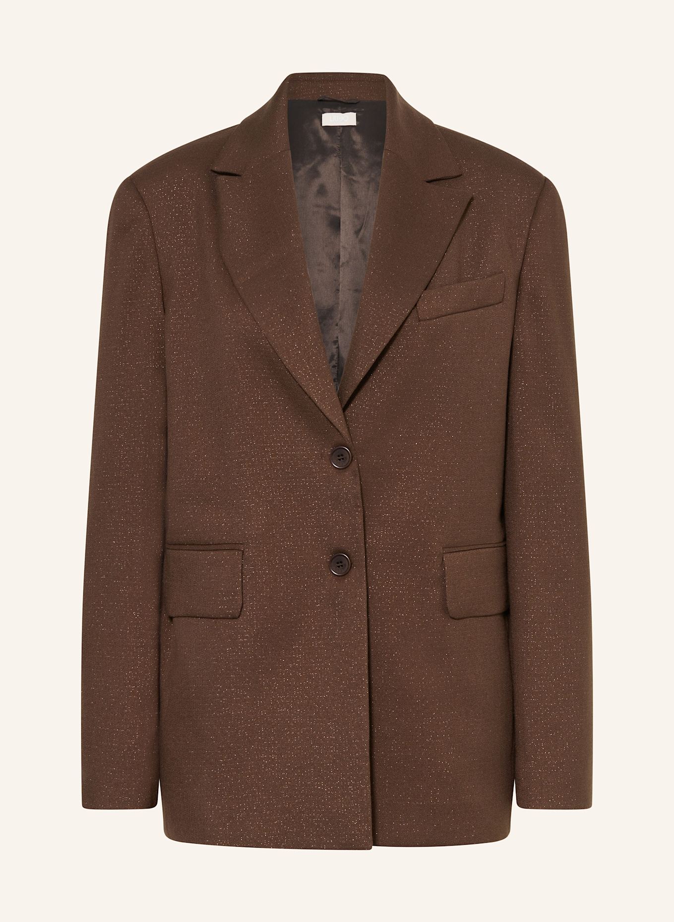 LIU JO Blazer mit Glitzergarn: DUNKELBRAUN