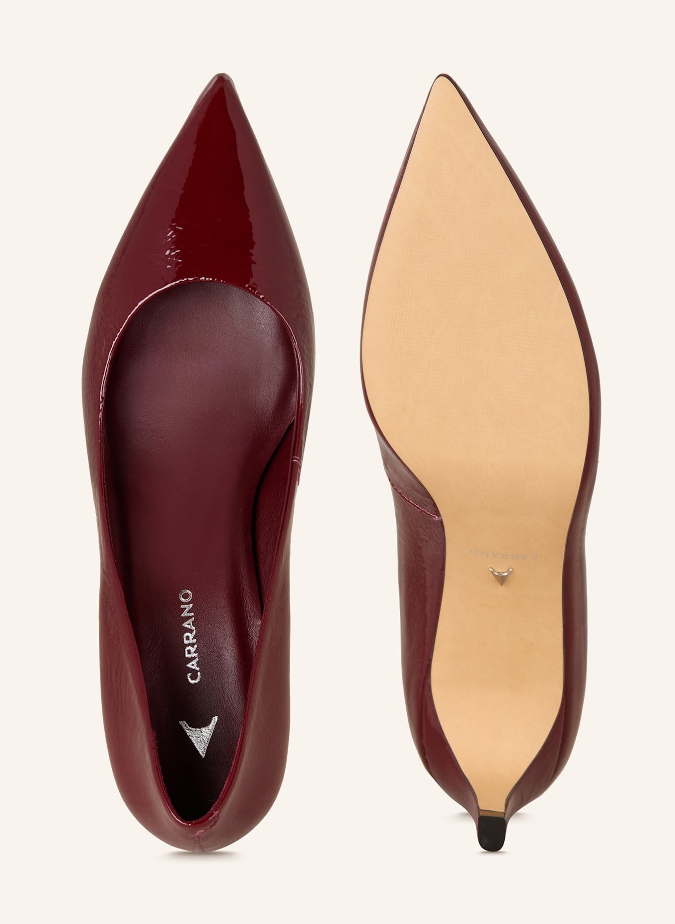 CARRANO Lack-Pumps: DUNKELROT