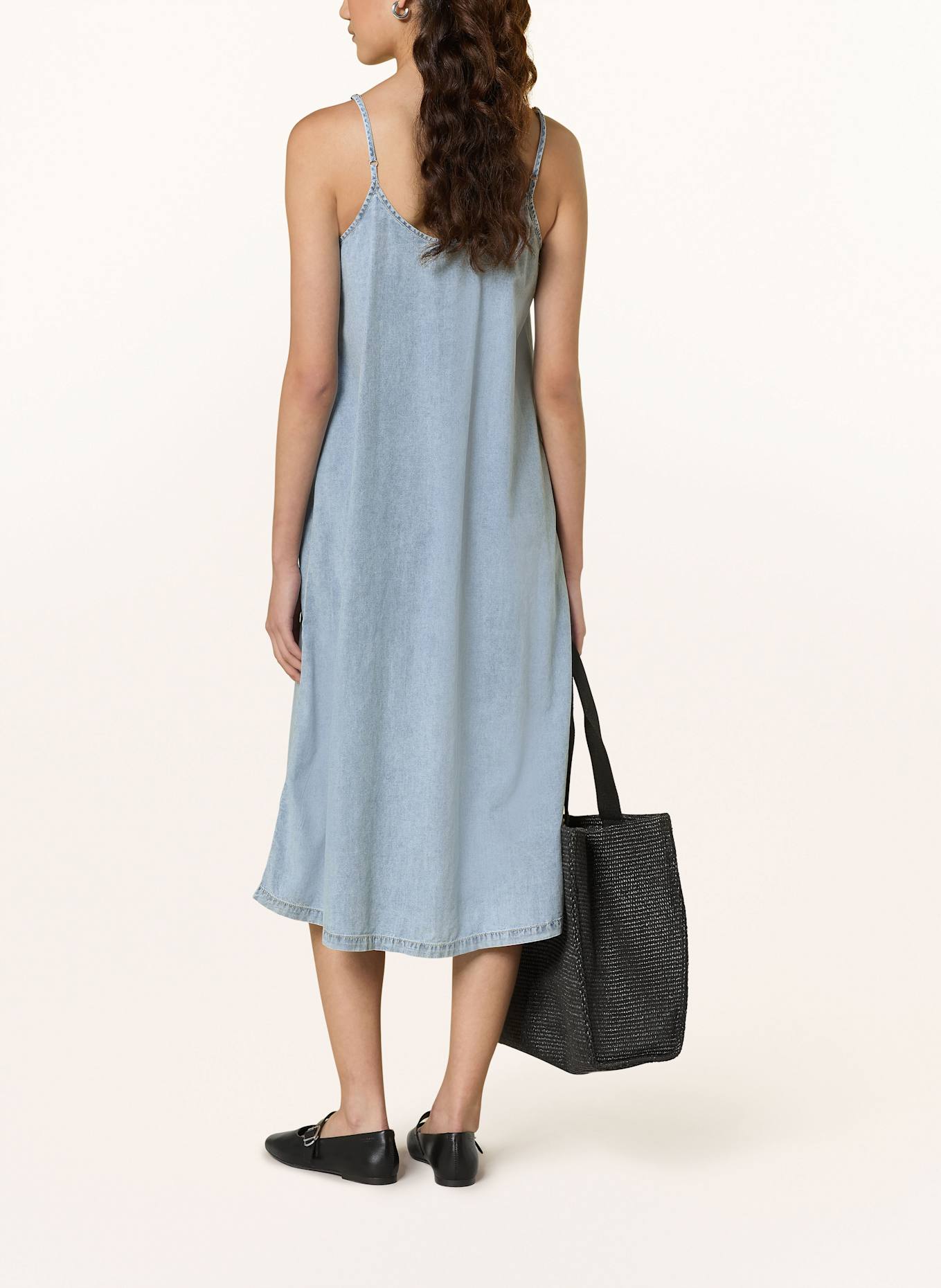 American Vintage Džínové šaty PAYBOU: BLUE SNOW BLUE SNOW