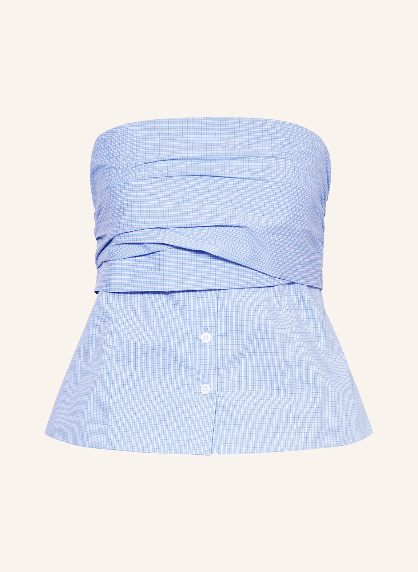 ELEH Top à épaules dénudées: BLEU CLAIR / BLANC / BLEU FONCÉ