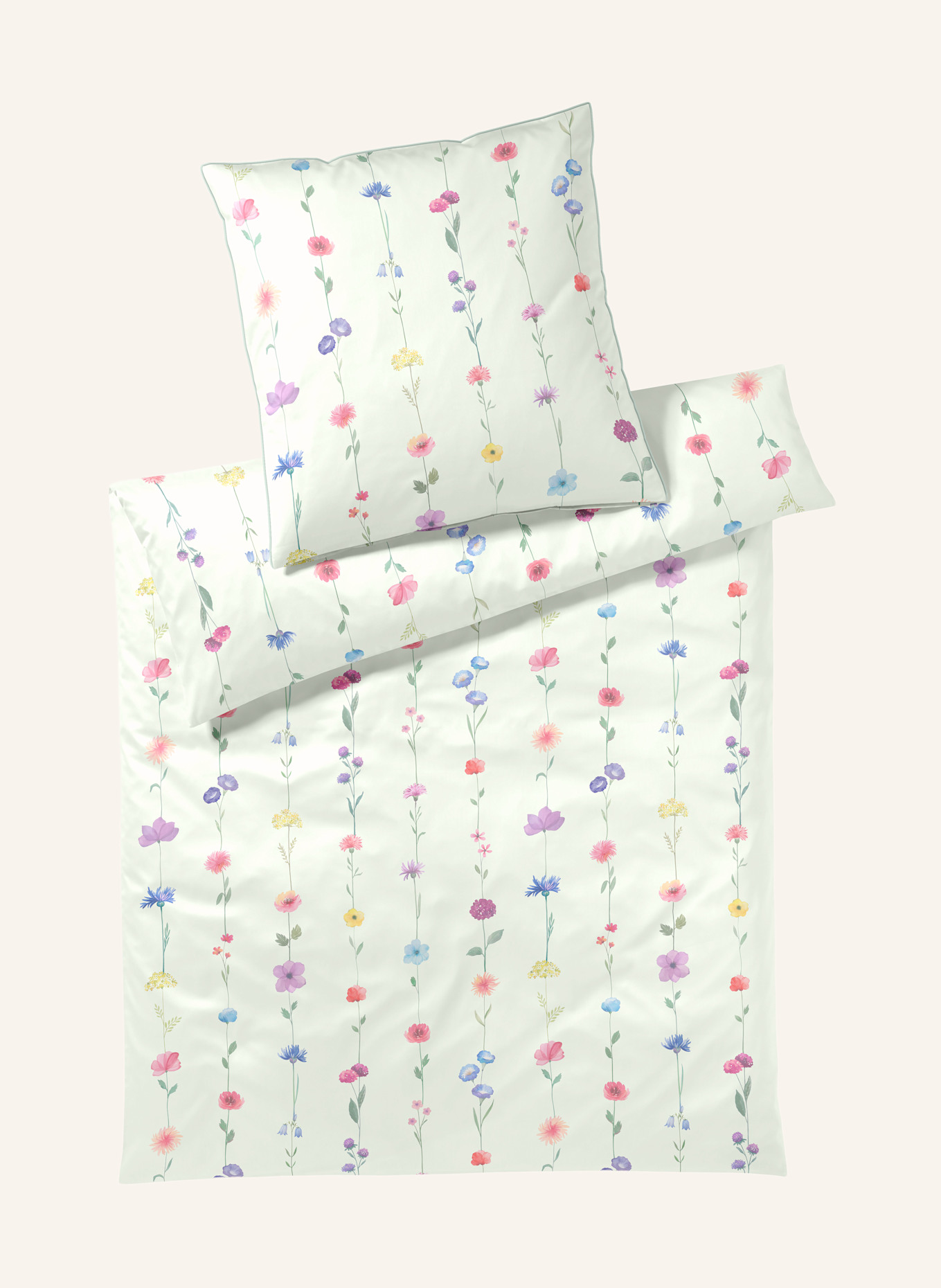 elegante Pościel FLOWER SHOW: JASNOZIELONY / ZIELONY