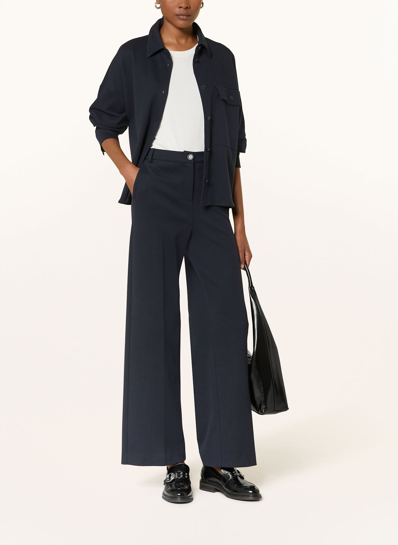 WEEKEND Max Mara Marlenehose ZELOTA aus Jersey: DUNKELBLAU