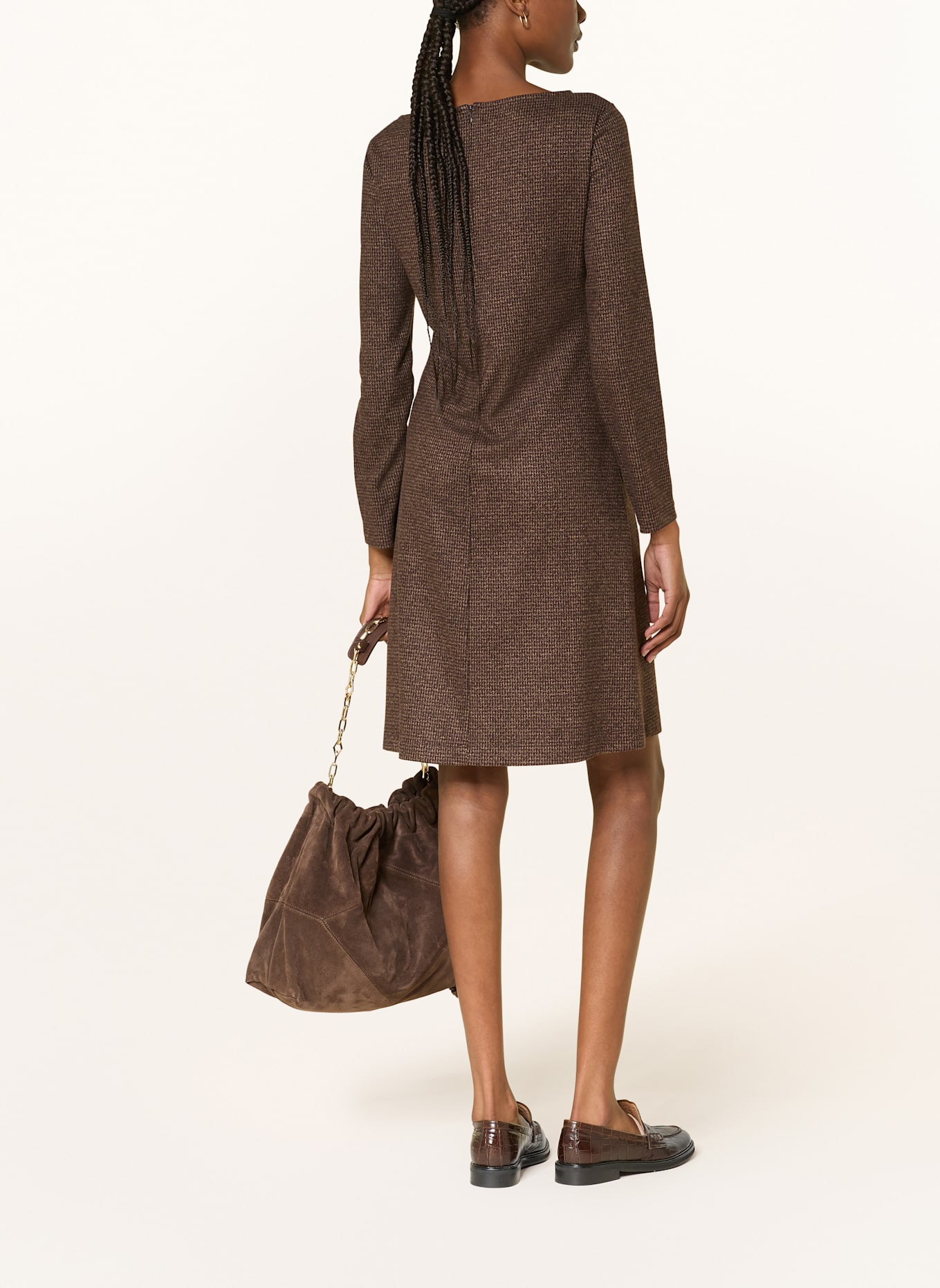 WEEKEND Max Mara Jerseykleid BALOCCO: BRAUN / DUNKELBRAUN