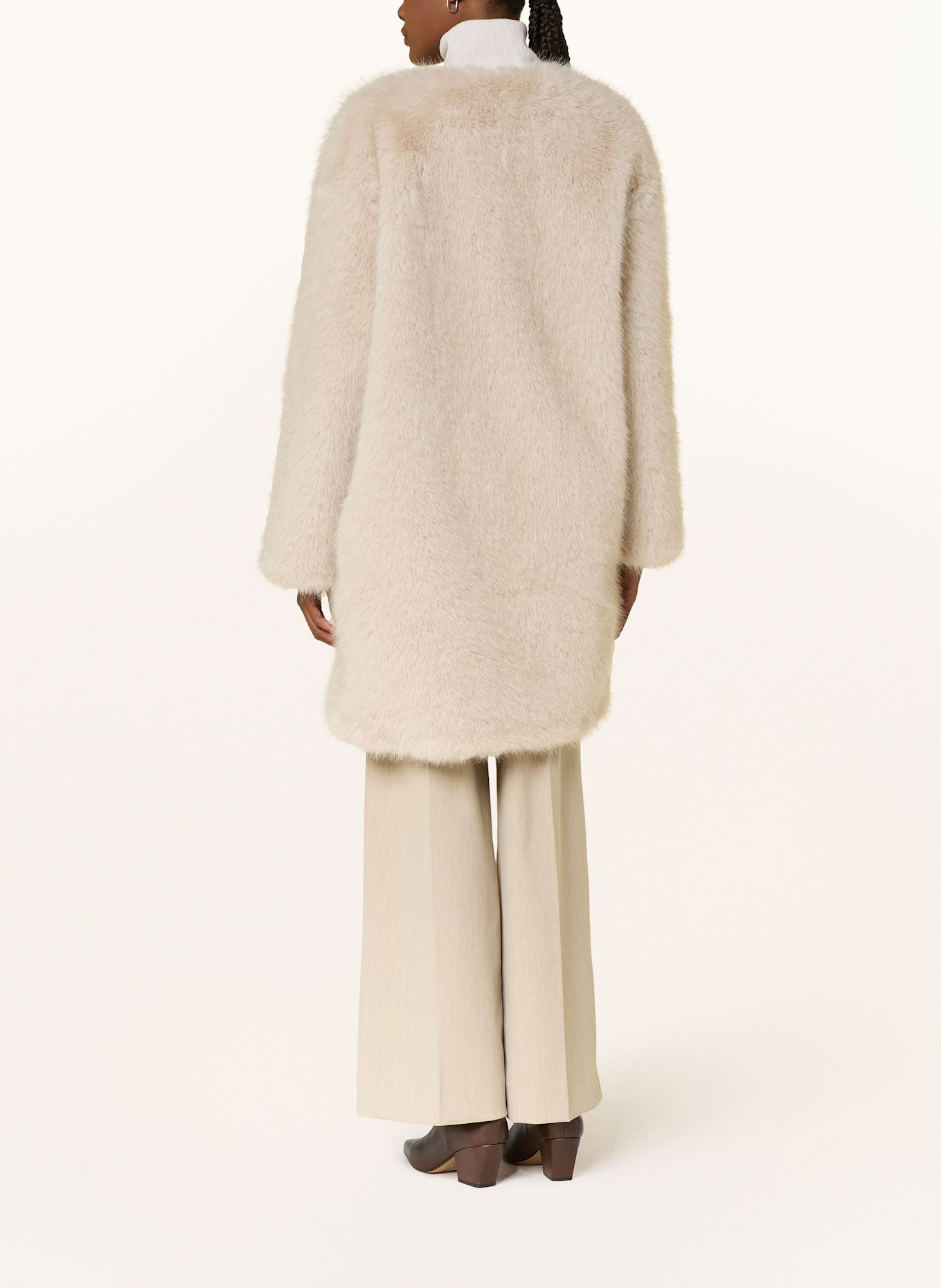 Max Mara STUDIO Kunstfell-Mantel EROS: BEIGE