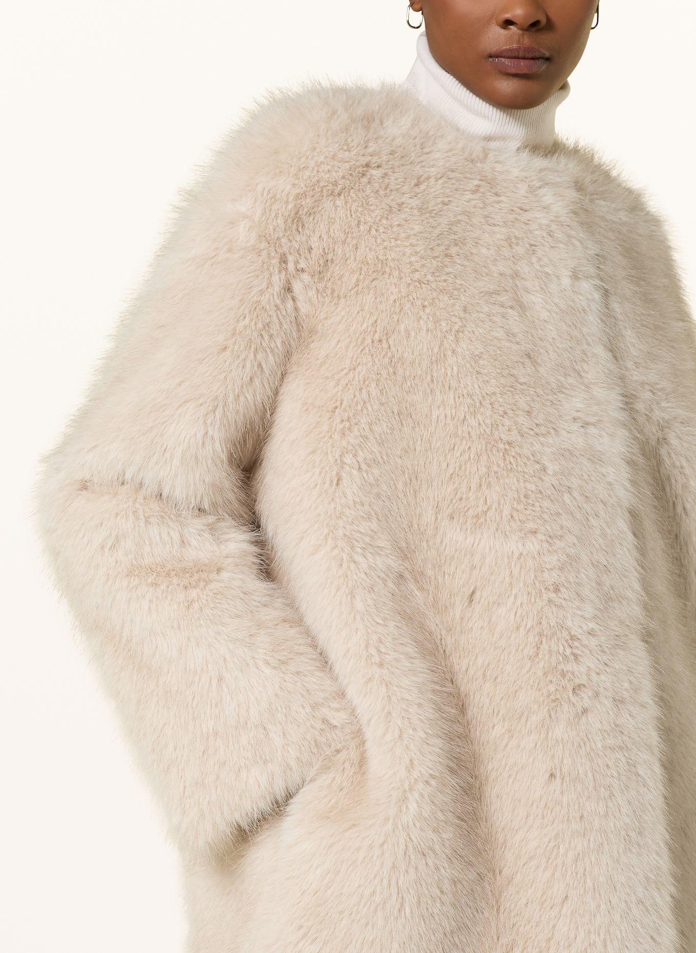 Max Mara STUDIO Kunstfell-Mantel EROS: BEIGE