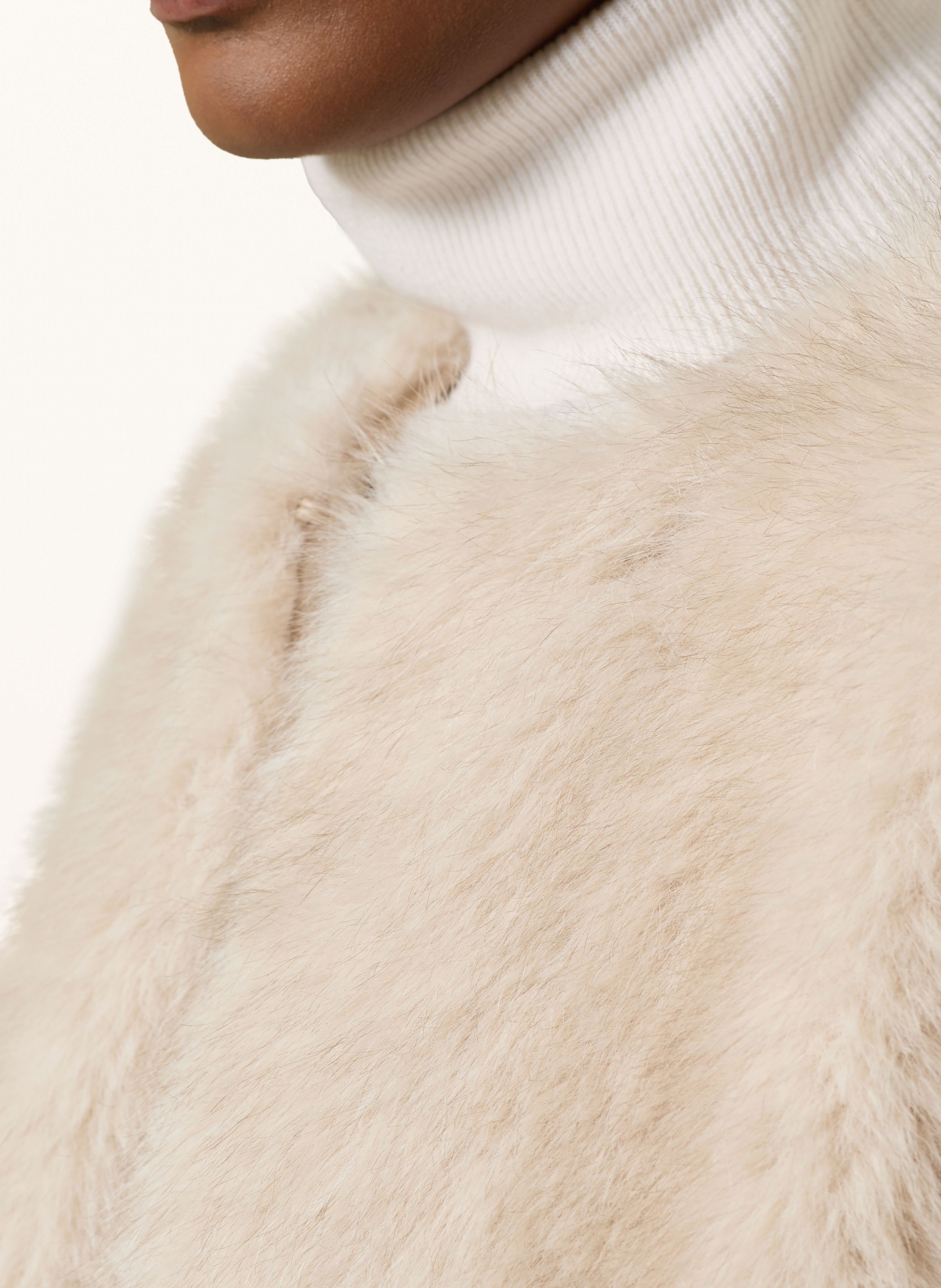 Max Mara STUDIO Kunstfell-Mantel EROS: BEIGE