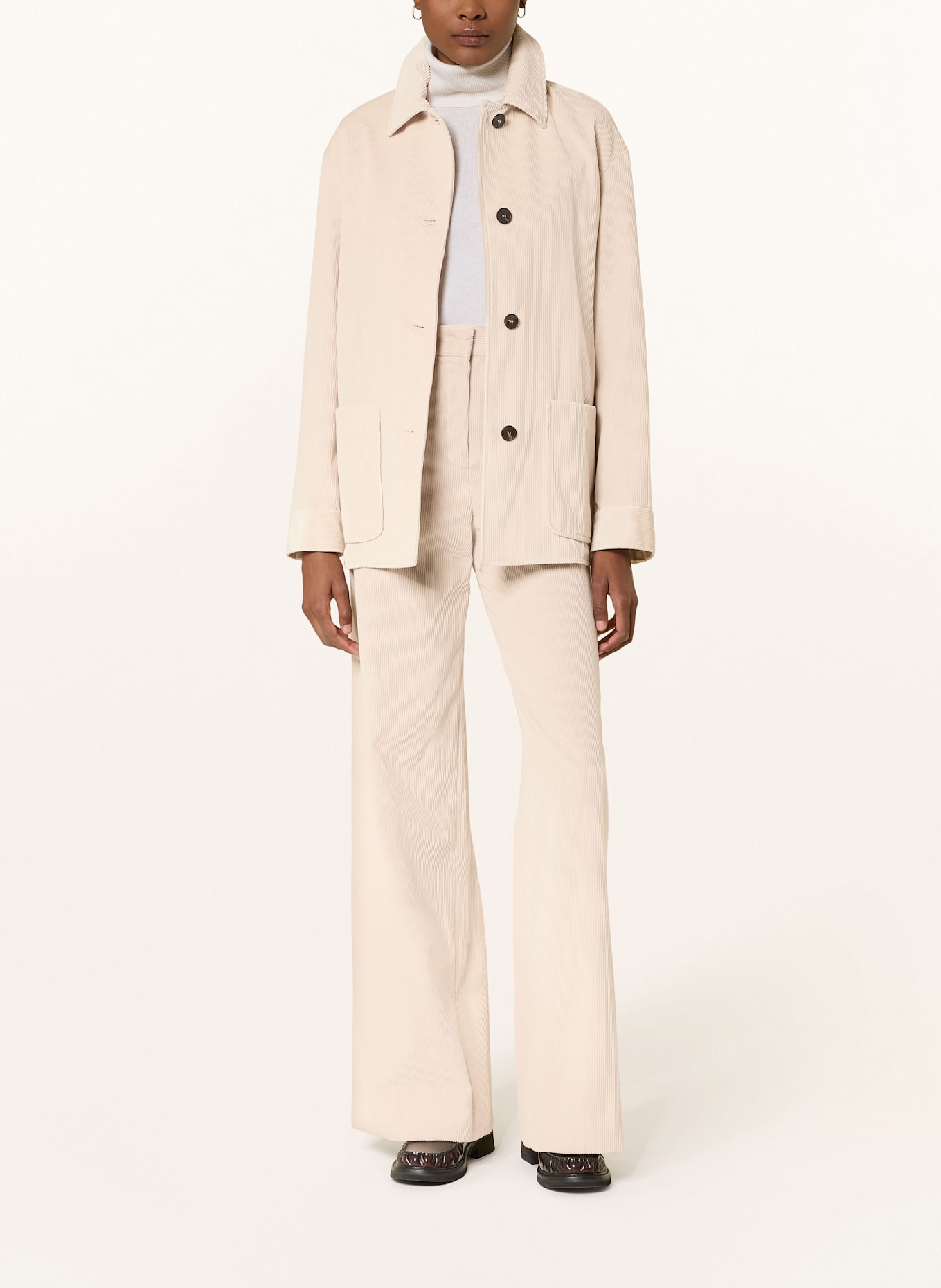 Max Mara STUDIO Hemdbluse TRAU aus Cord: BEIGE