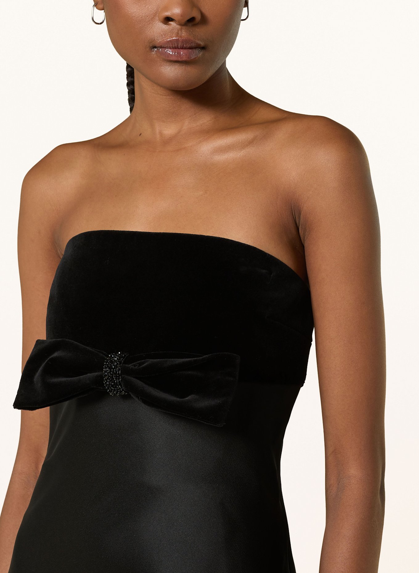 Max Mara STUDIO Abendkleid BAIA aus Satin: SCHWARZ