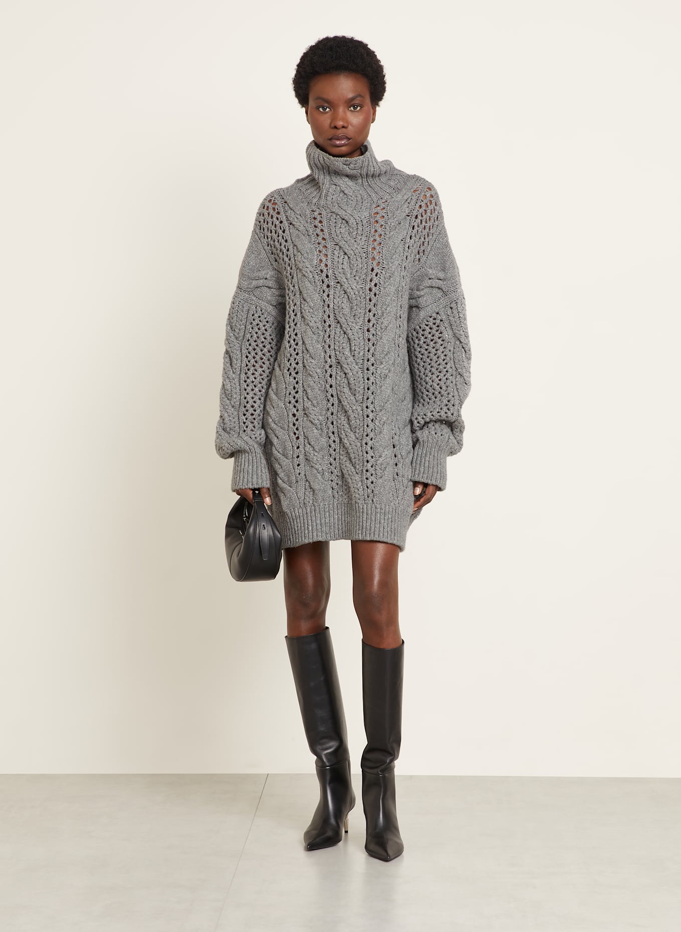 SPORTMAX Robe en maille CALCO: GRIS