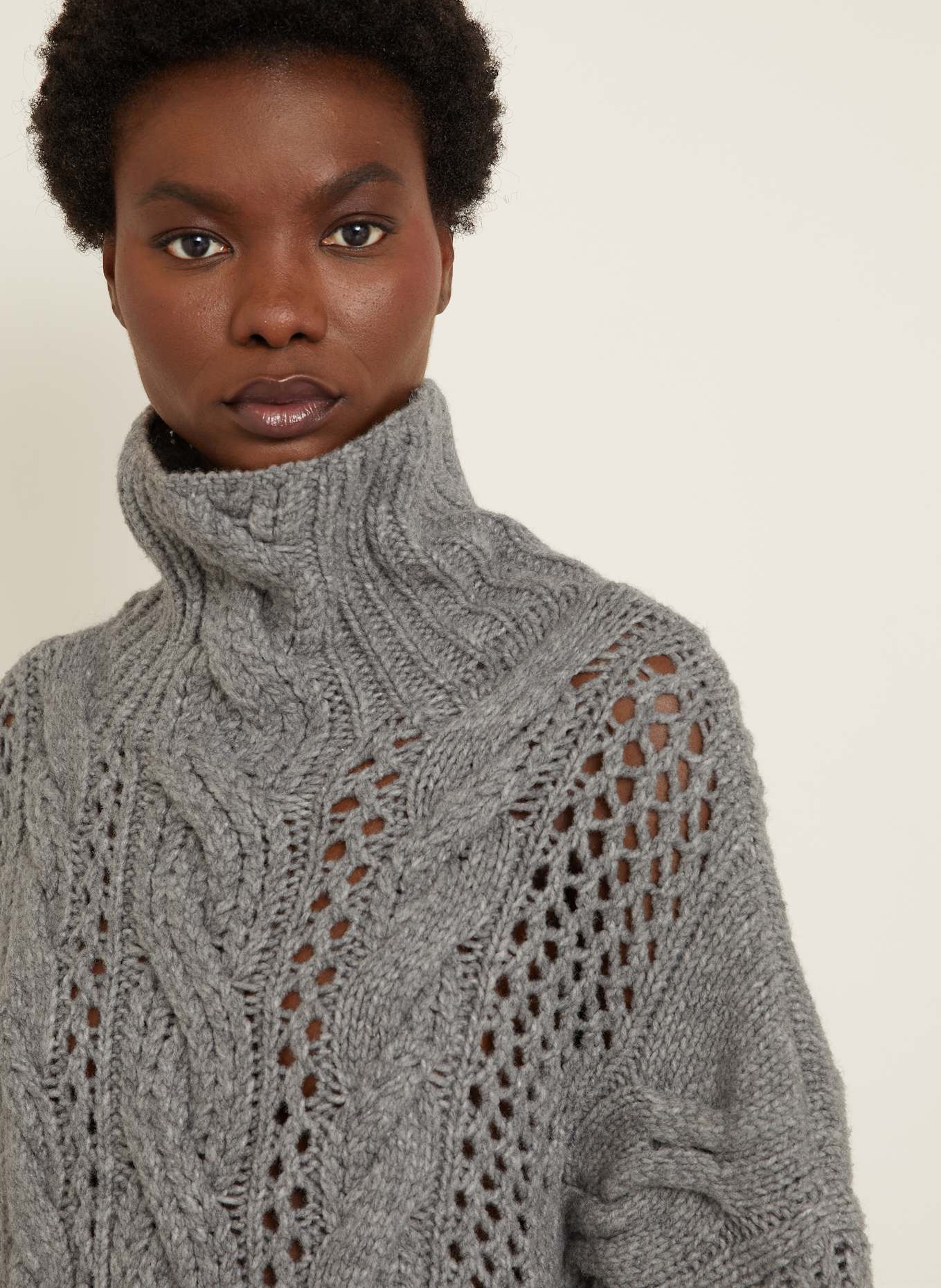 SPORTMAX Robe en maille CALCO: GRIS