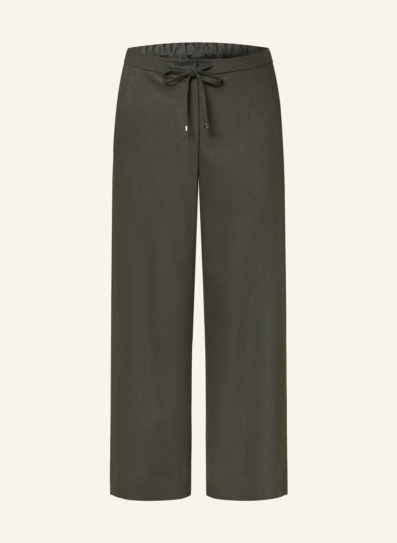 S Max Mara Pantalon 7/8 FLORIA en flanelle: GROEN