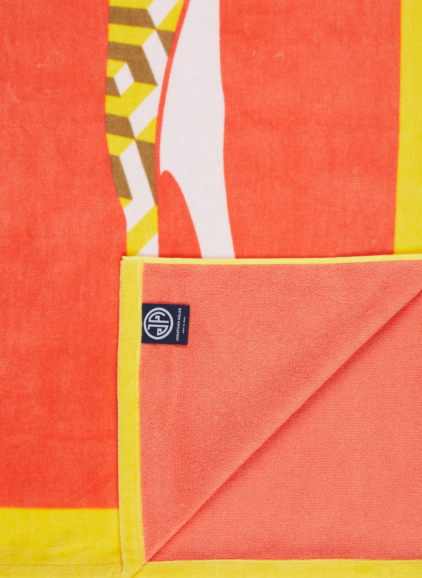 JONATHAN ADLER Strandtuch: ORANGE / GELB / WEISS